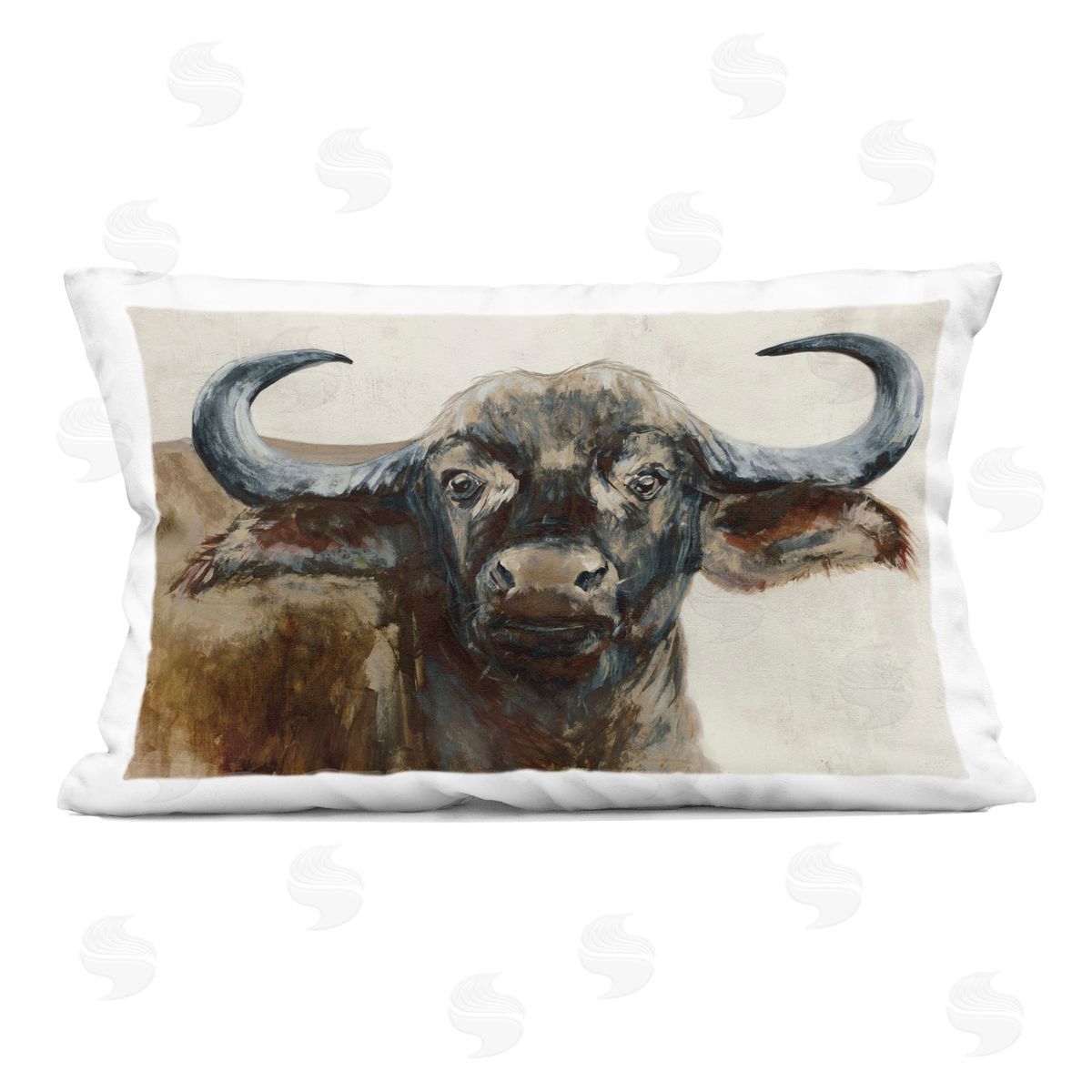 Jacob Q Highland Spirit Portrait Plush Polyester Art Print Pillow