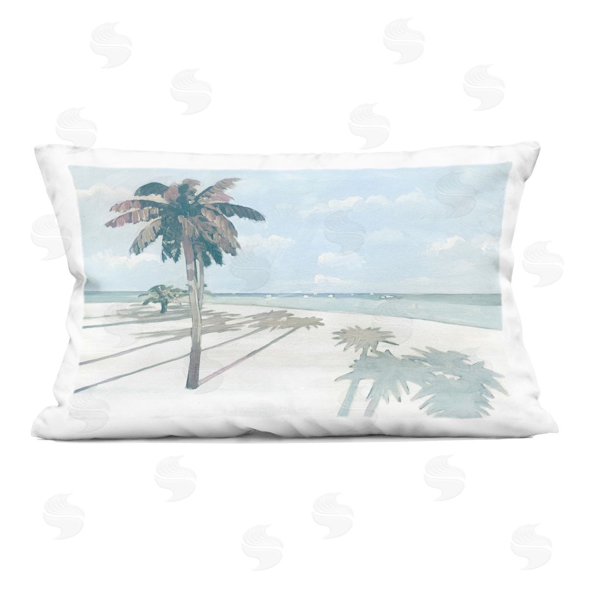 Errico & Slyp Ocean Dream Palm Tree Plush Polyester Art Print Pillow