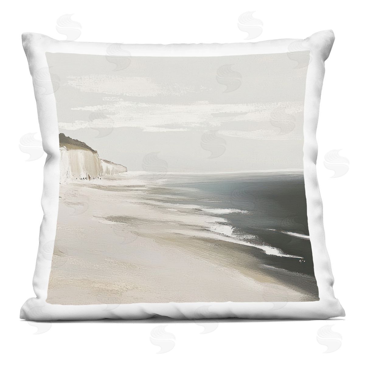 Mona Grace Soft Sands in Neutrals Plush Polyester Art Print Pillow
