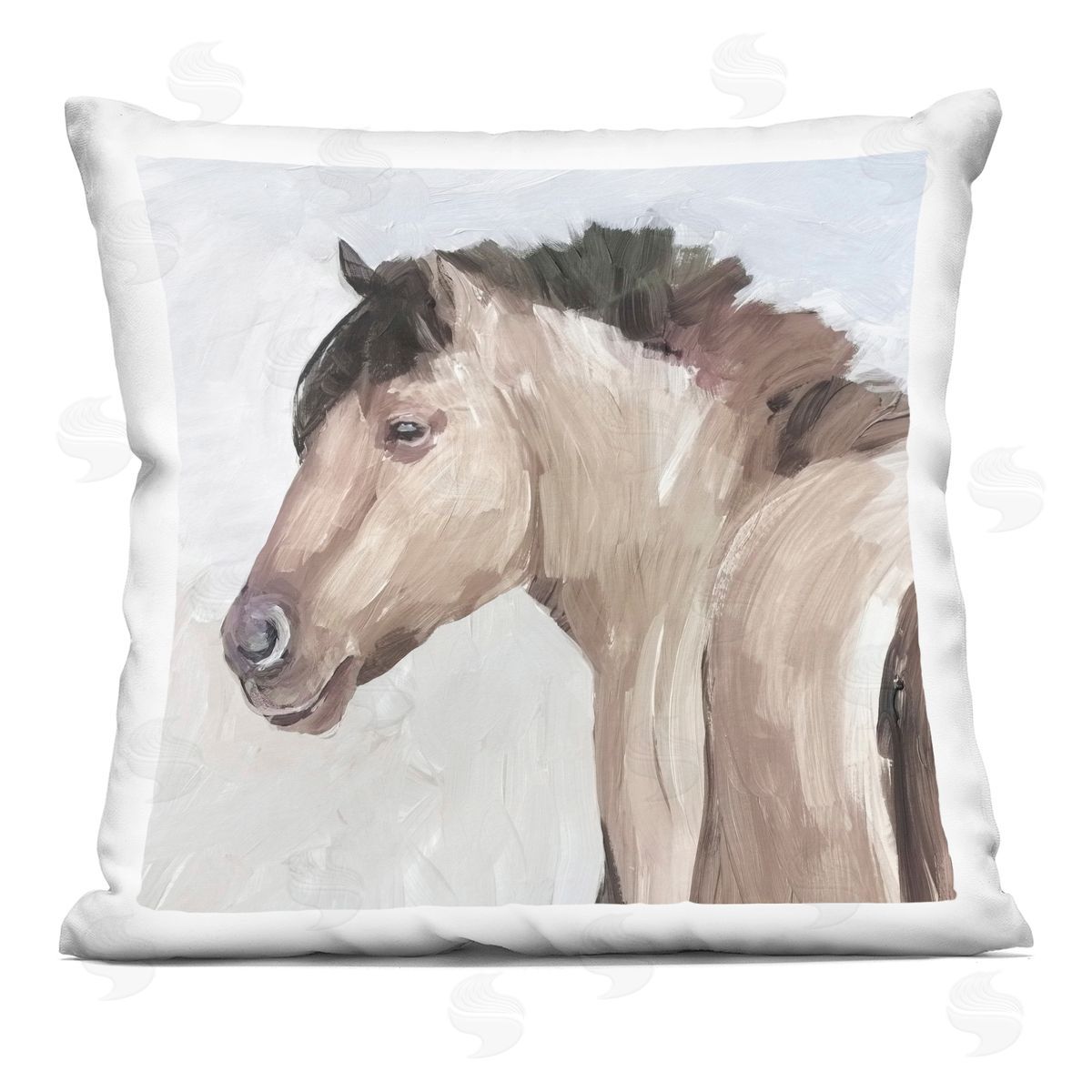 Errico & Slyp Dry Creek Horse Portrait Plush Polyester Art Print Pillow