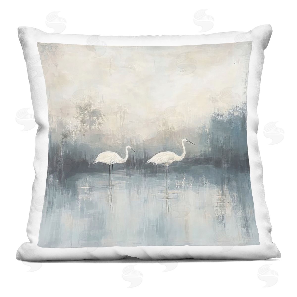 Mona Grace Still Waters Soft Wings Plush Polyester Art Print Pillow