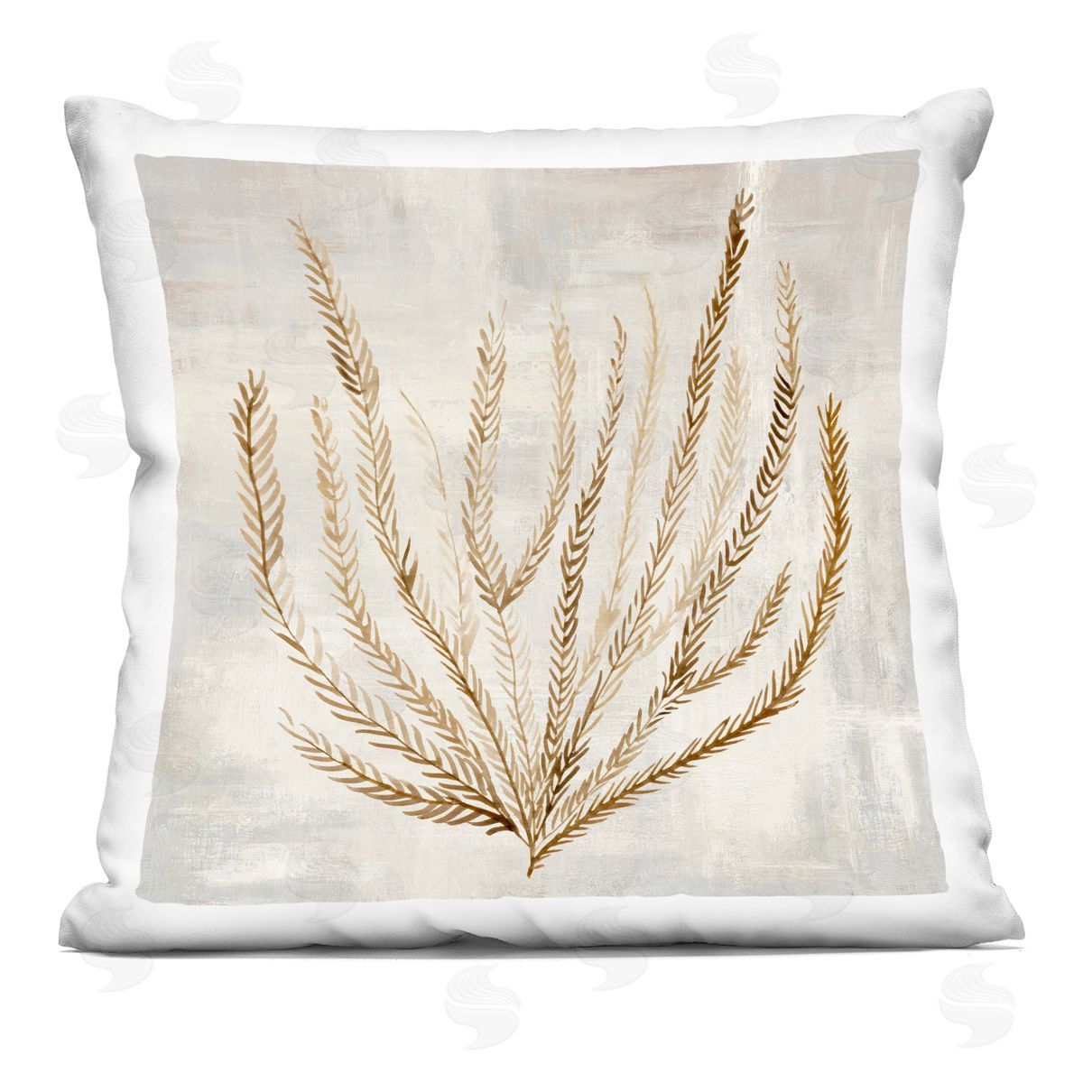 Hannah Dawson Beige Tide Coral Plush Polyester Art Print Pillow