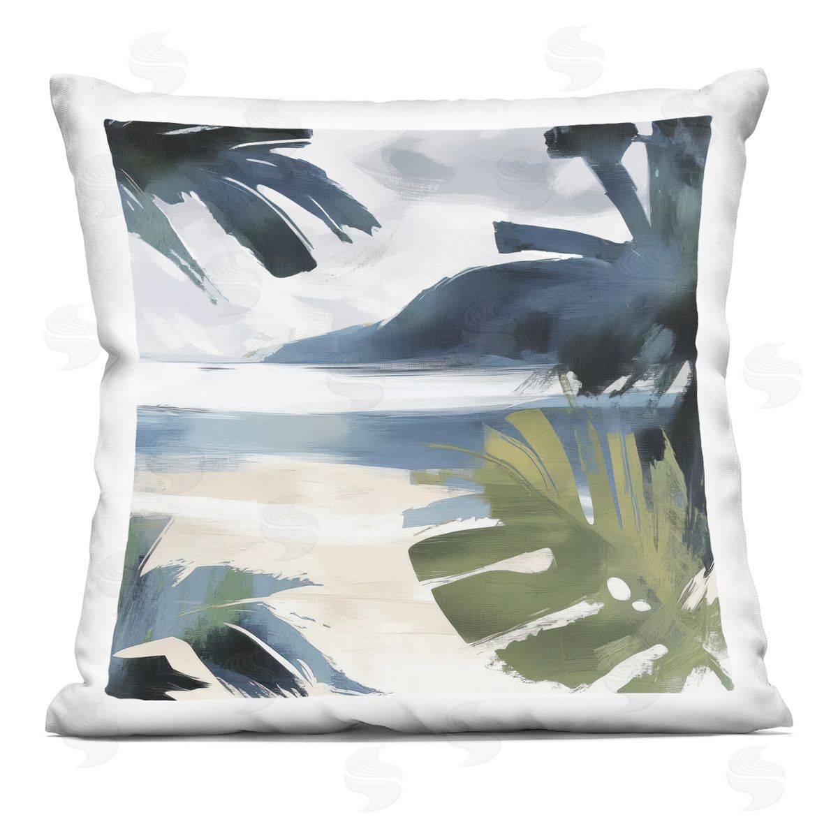 Elara Yasna Beachy Tropical Vibes Plush Polyester Art Print Pillow