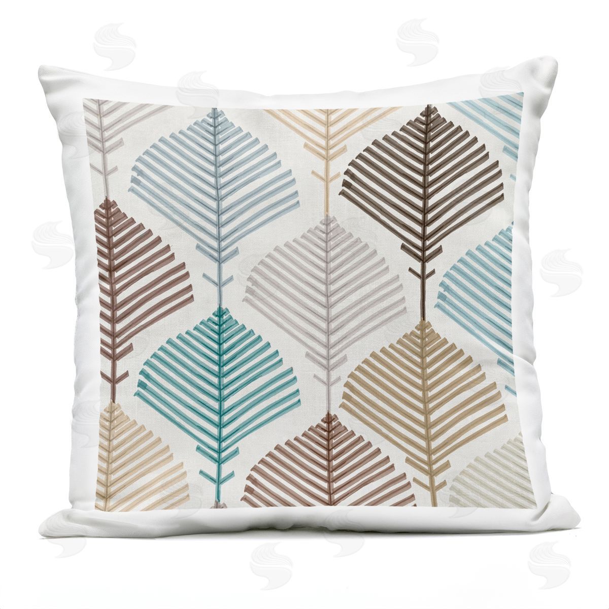 Eli Jones Boho Leaf & Stem Plush Polyester Art Print Pillow