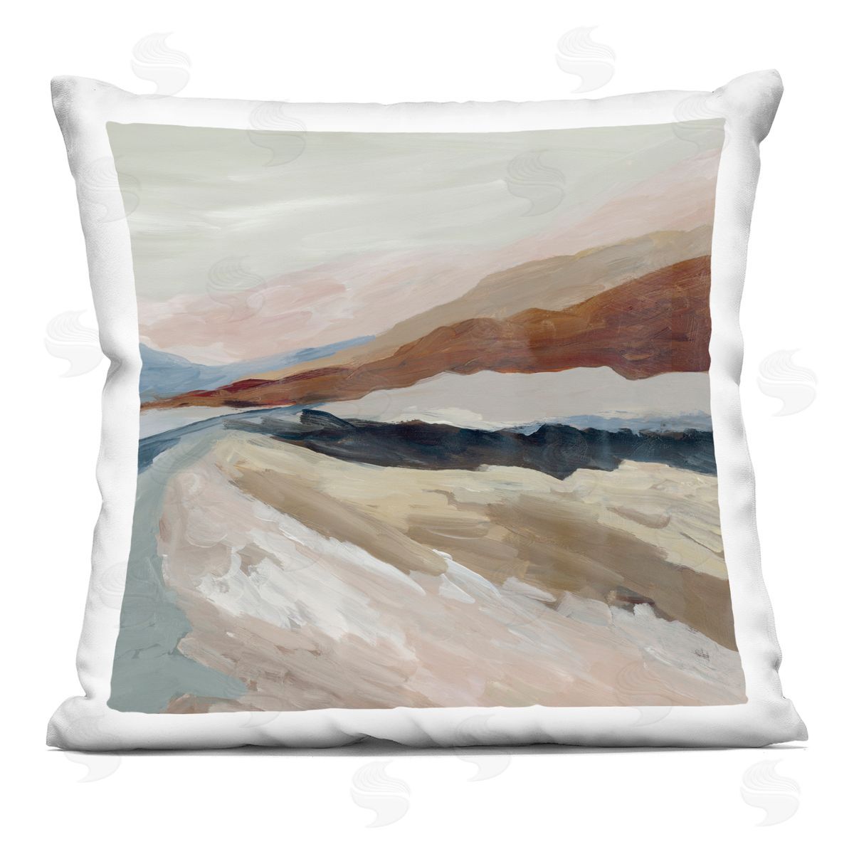 Jacob Q Shadows Of Dusk Landscape Plush Polyester Art Print Pillow
