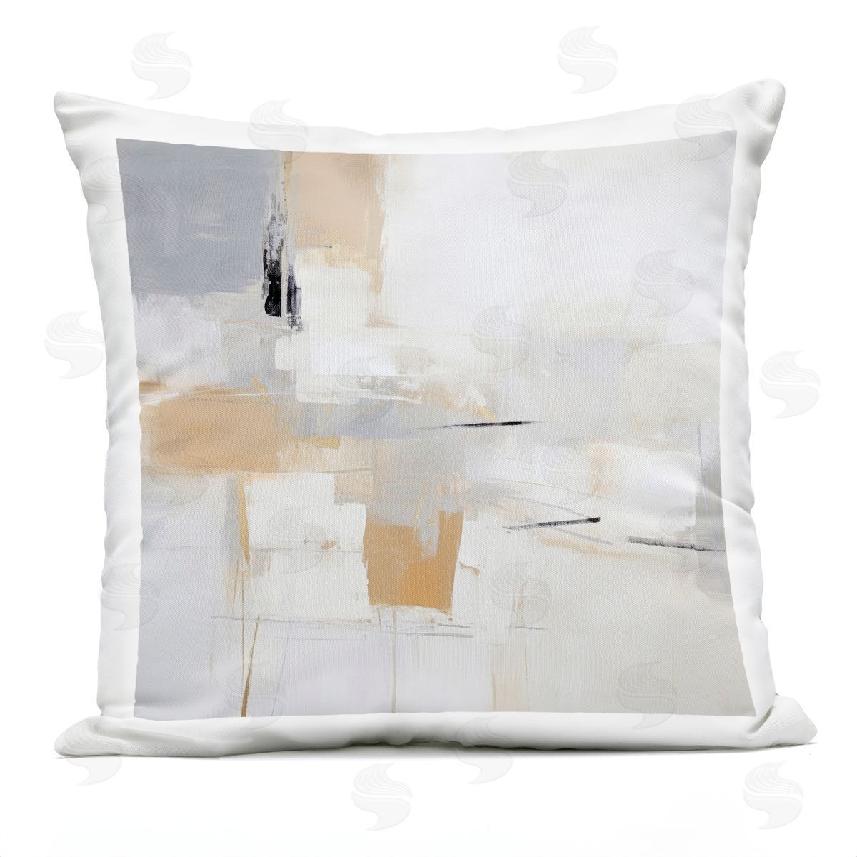 Irena Orlov Yellow Abstract Visionaries Plush Polyester Art Print Pillow