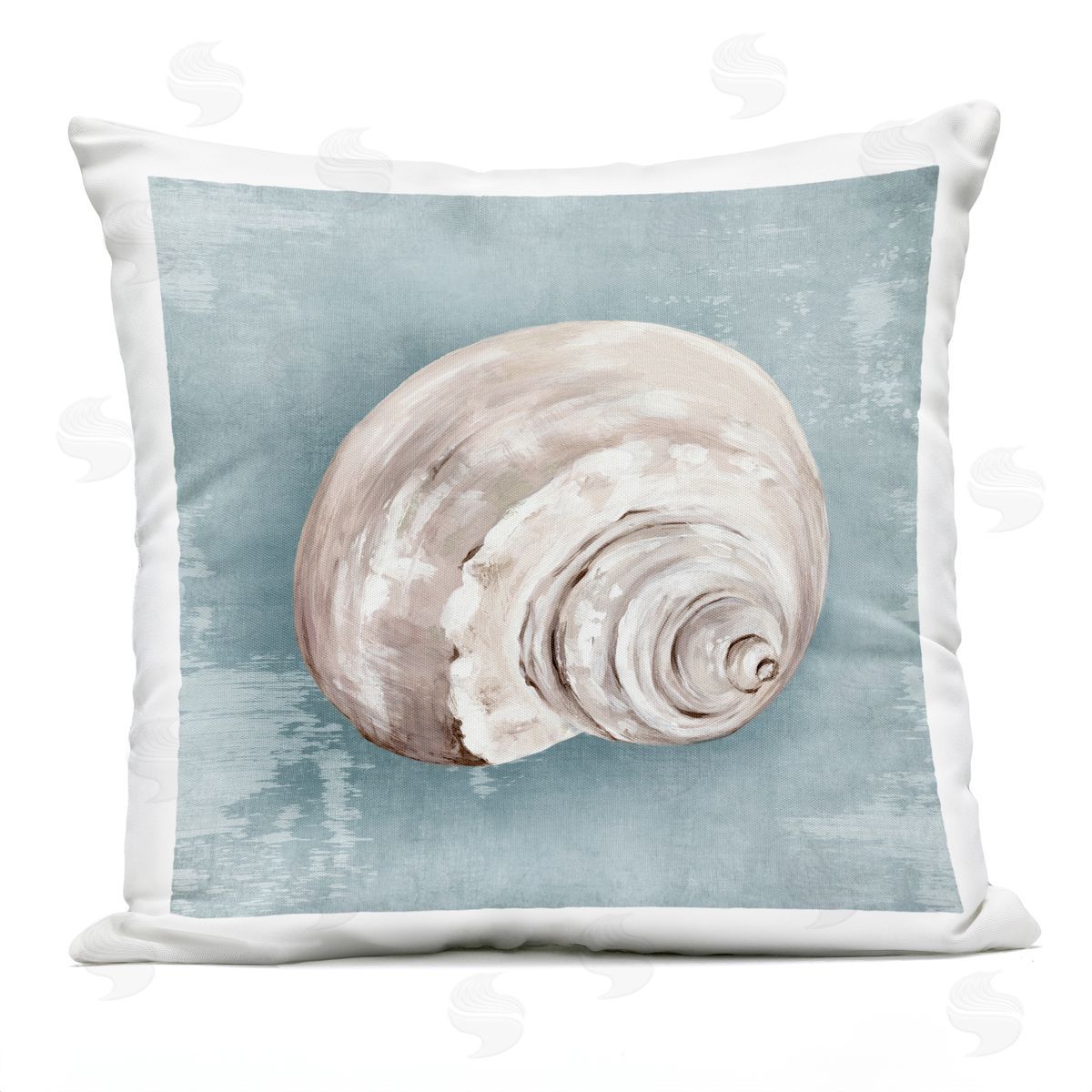 Eli Jones Swirled Whisper Of The Shore Plush Polyester Art Print Pillow
