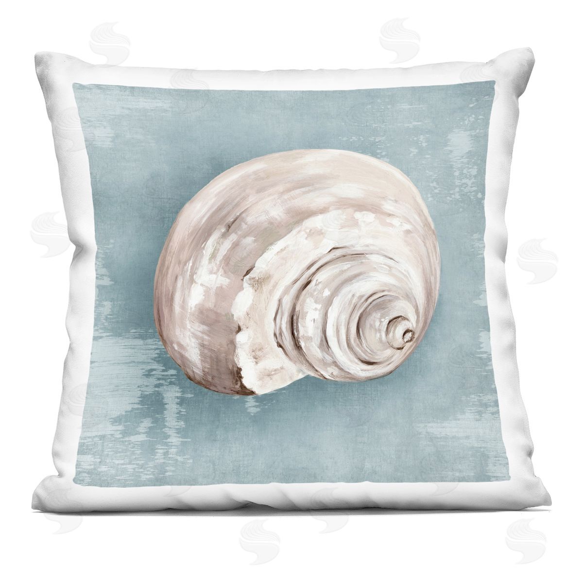 Eli Jones Swirled Whisper Of The Shore Plush Polyester Art Print Pillow
