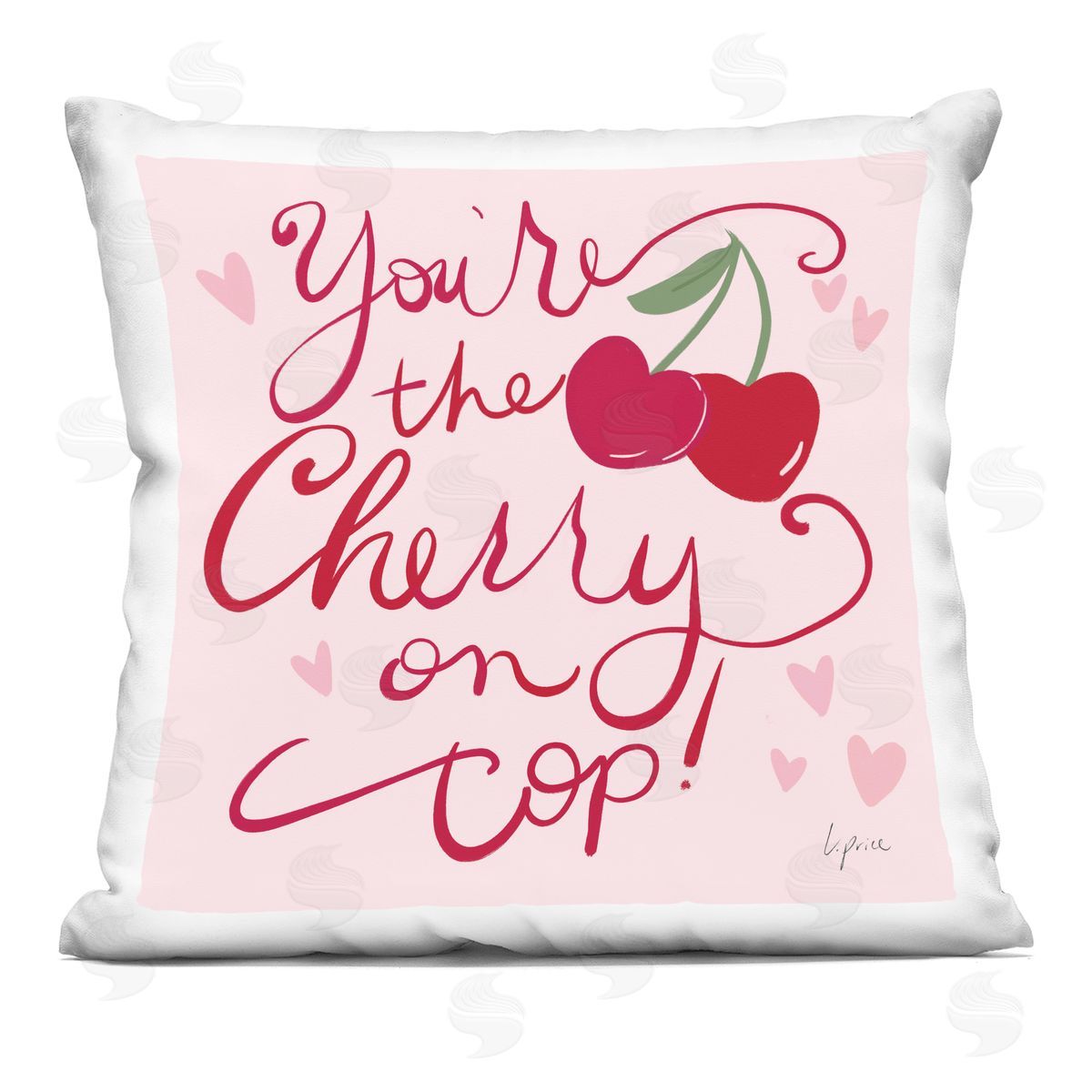 Lucille Price You're The Cherry On Top Plush Polyester Art Print Pillow