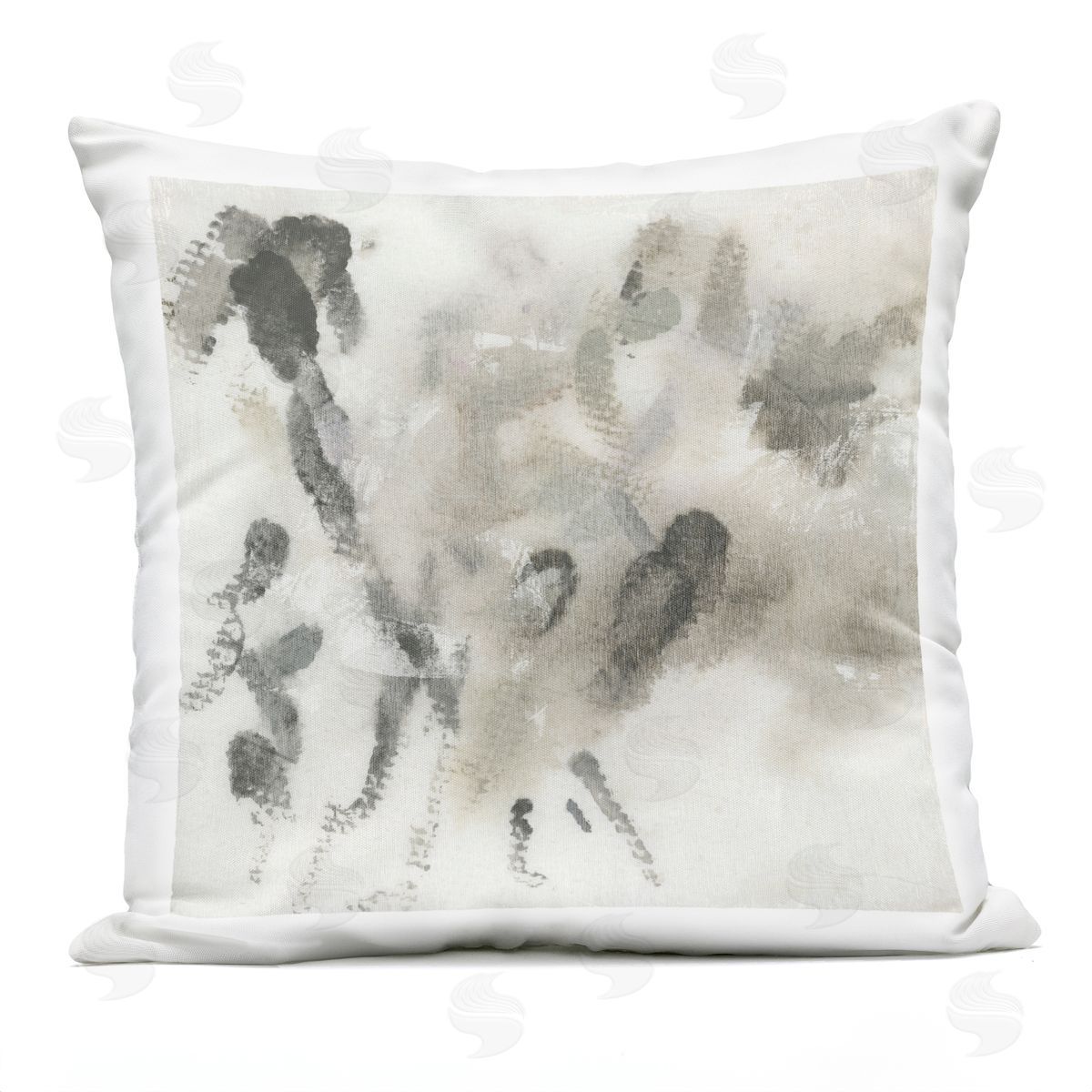 June Erica Vess Soft Embers Abstraction Plush Polyester Art Print Pillow