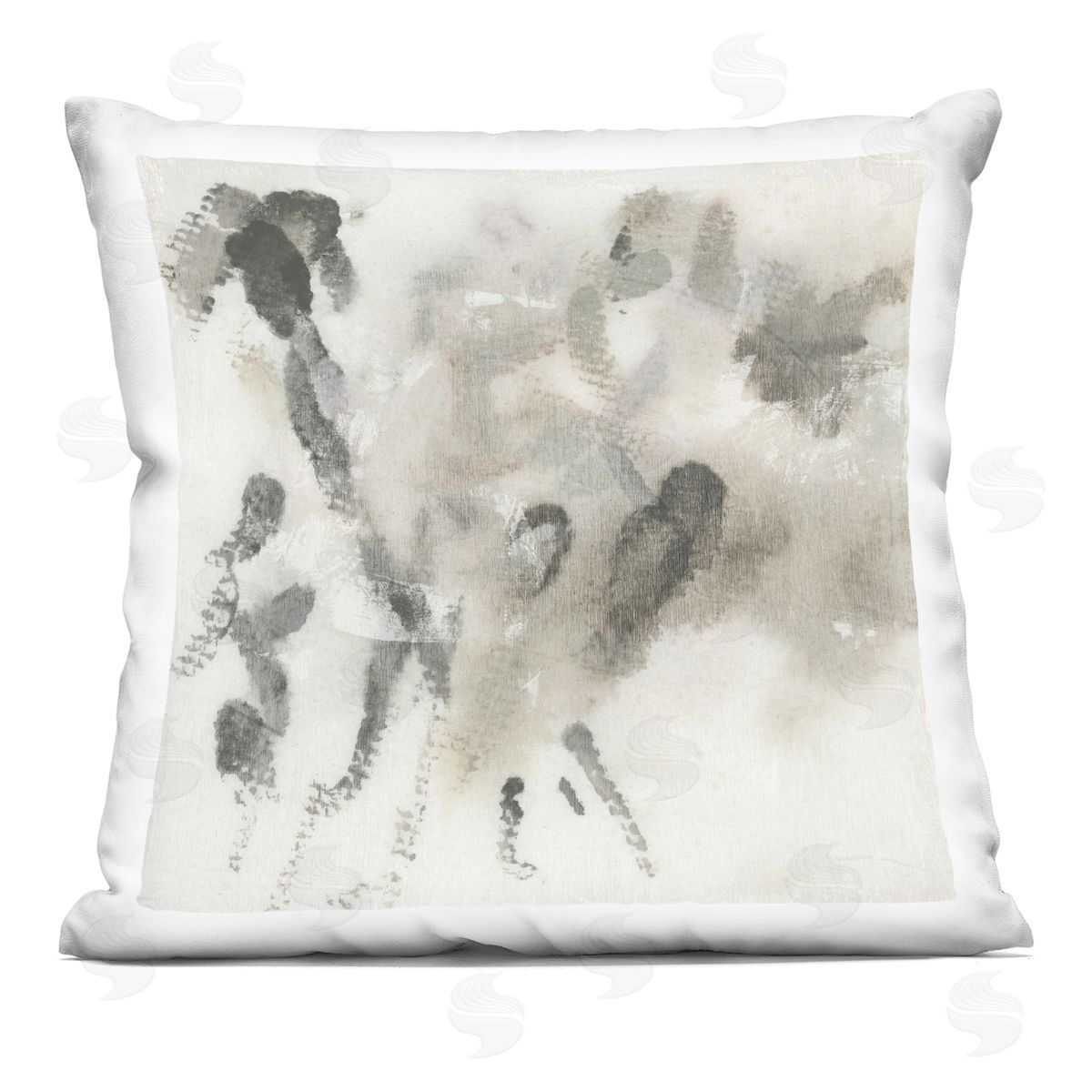 June Erica Vess Soft Embers Abstraction Plush Polyester Art Print Pillow