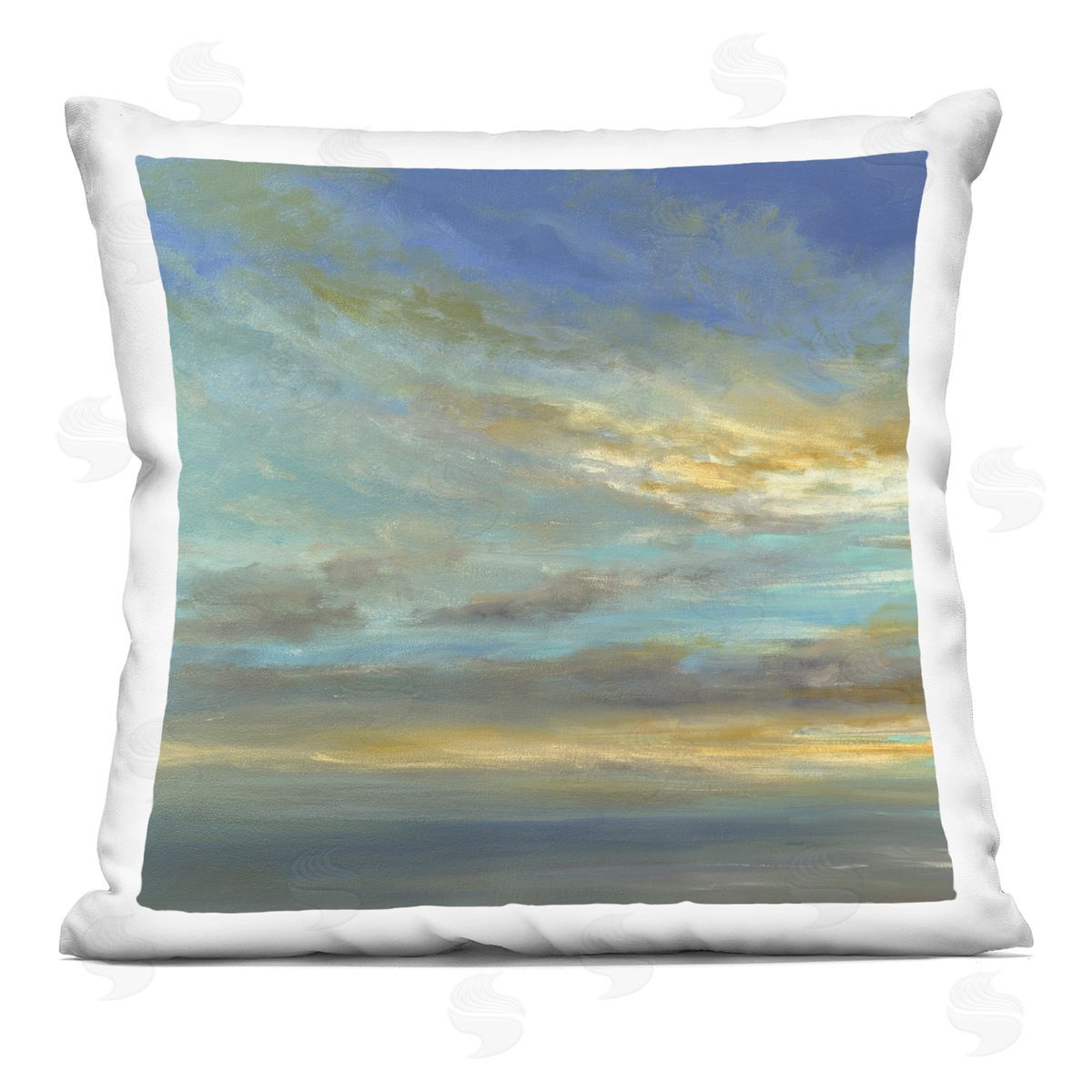 Sheila Finch Sunlit October Sky Plush Polyester Art Print Pillow