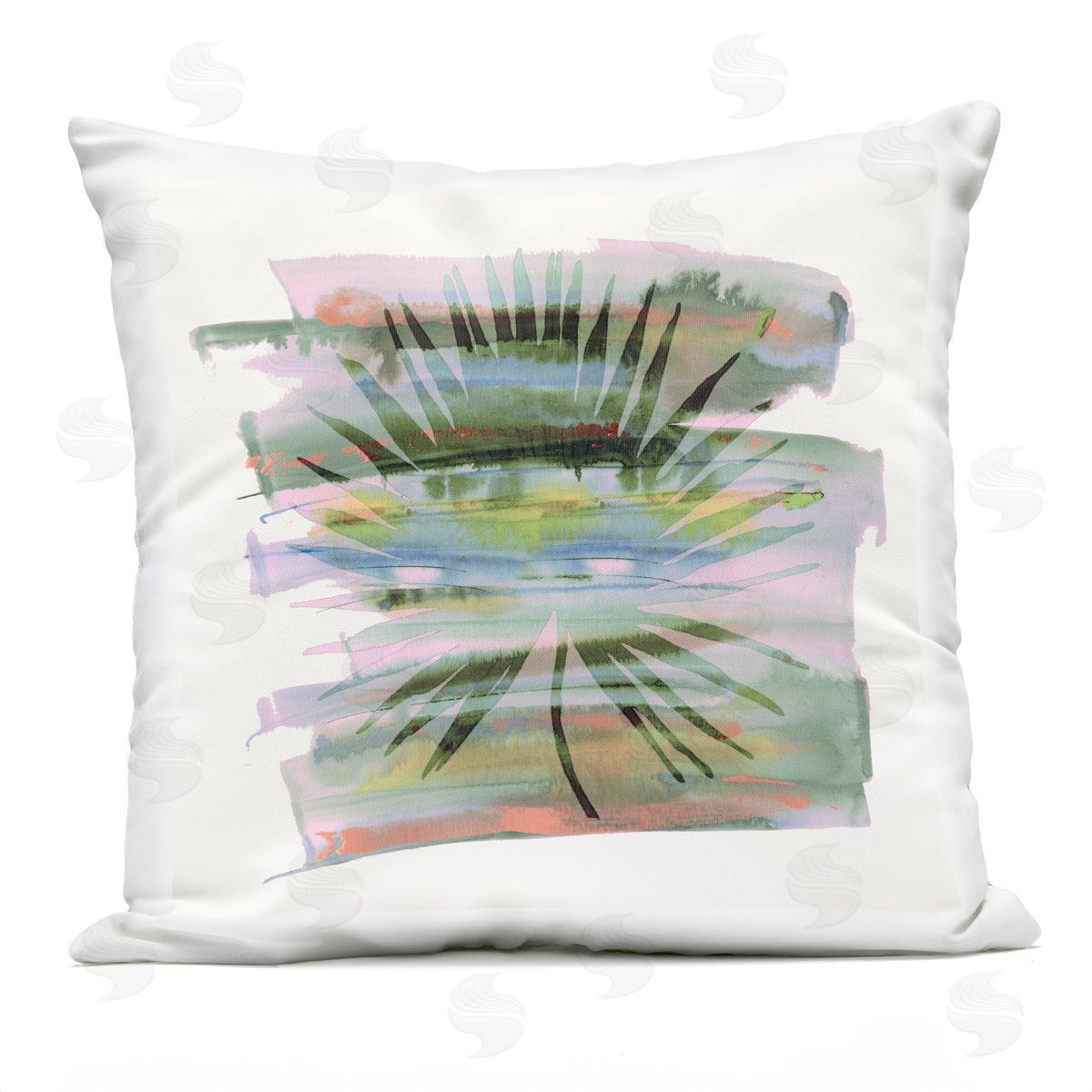 Susan Jill Tropical Dream Pastel Palm Plush Polyester Art Print Pillow