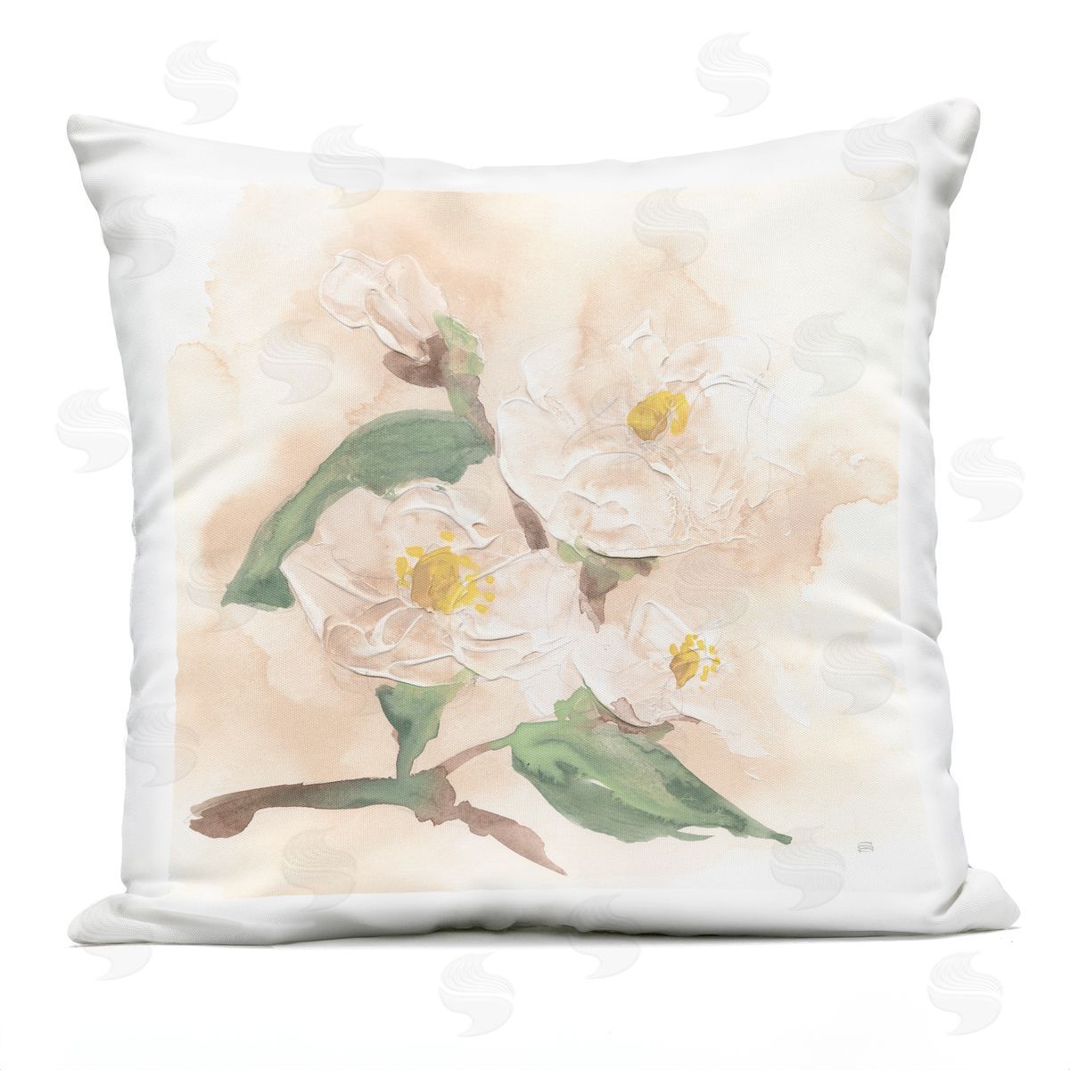 Chris Paschke Soft Dimensional Magnolia Plush Polyester Art Print Pillow