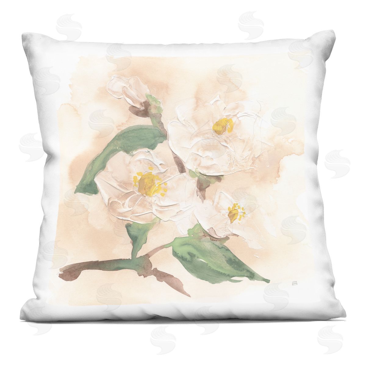 Chris Paschke Soft Dimensional Magnolia Plush Polyester Art Print Pillow