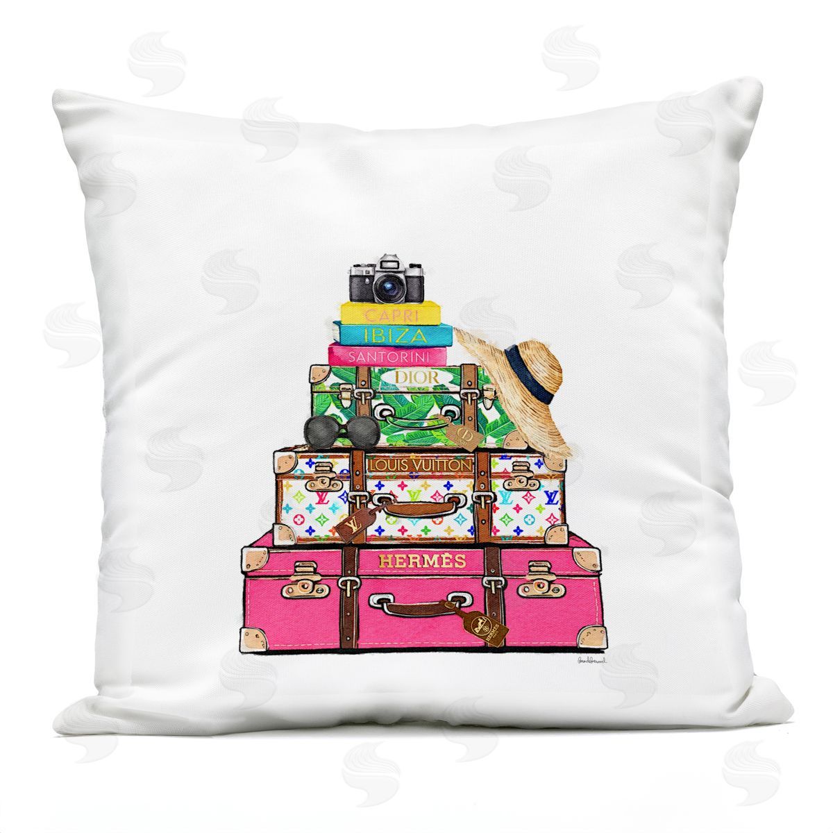 Amanda Greenwood Bold Glam Travel Cases Plush Polyester Art Print Pillow