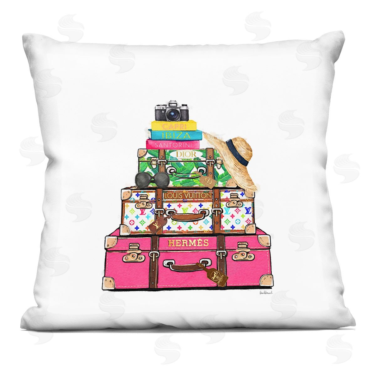 Amanda Greenwood Bold Glam Travel Cases Plush Polyester Art Print Pillow
