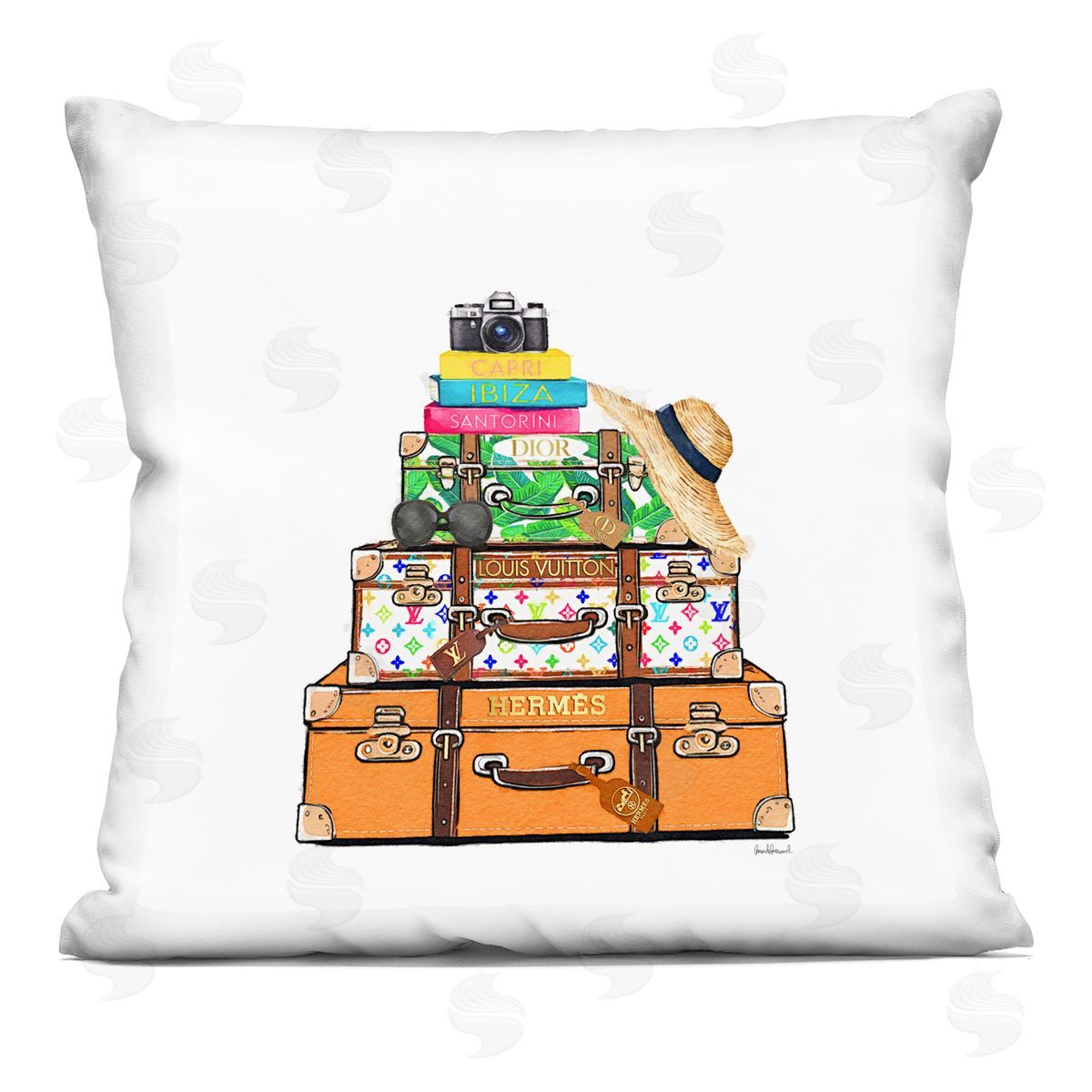 Amanda Greenwood Bright Glam Travel Cases Plush Polyester Art Print Pillow