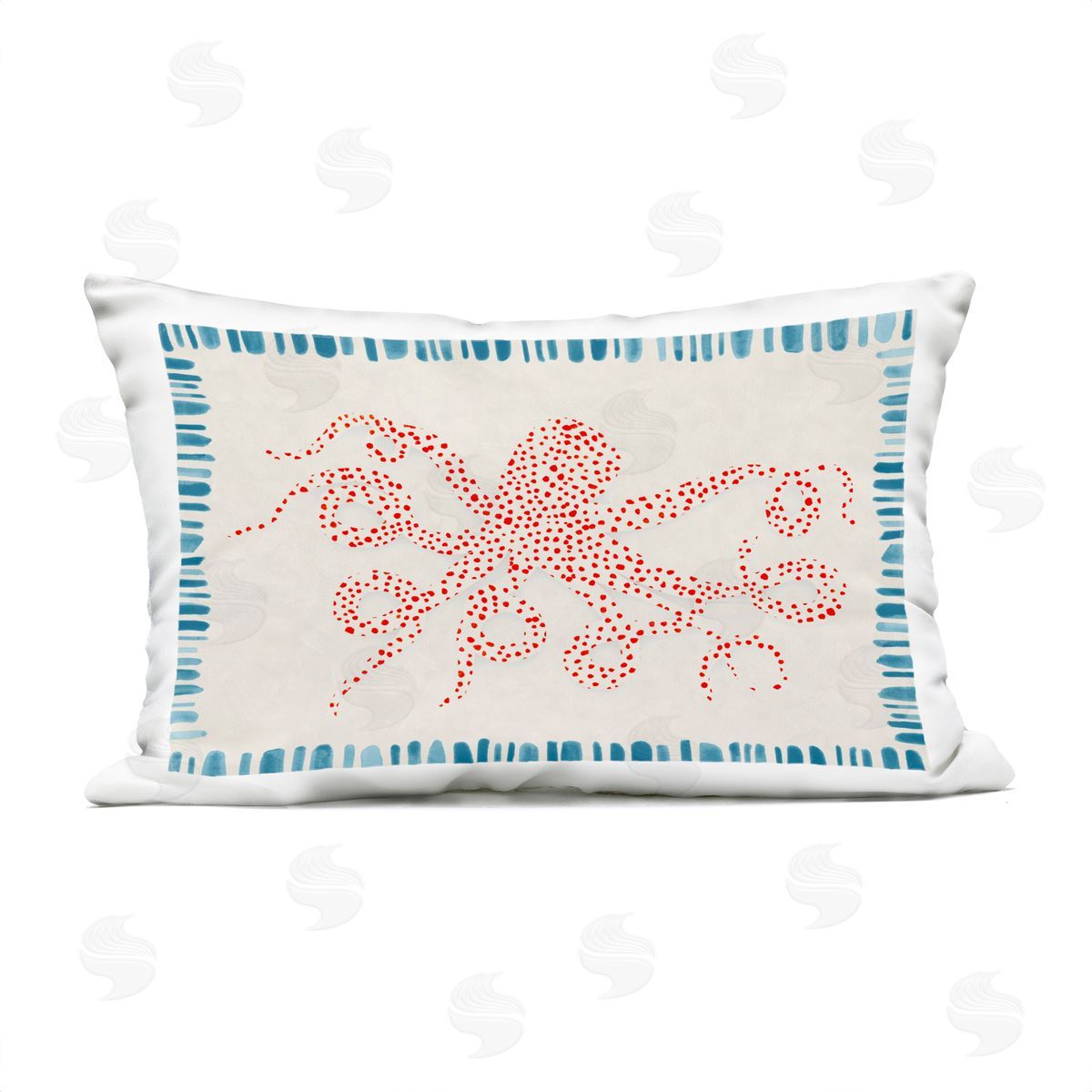 Hannah Dawson Dotted Depths Octopus Outdoor Printed Pillow