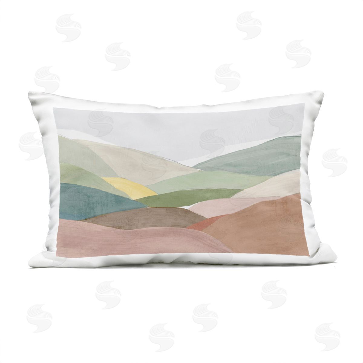 Ian C. Soft Rolling Hills Plush Polyester Art Print Pillow
