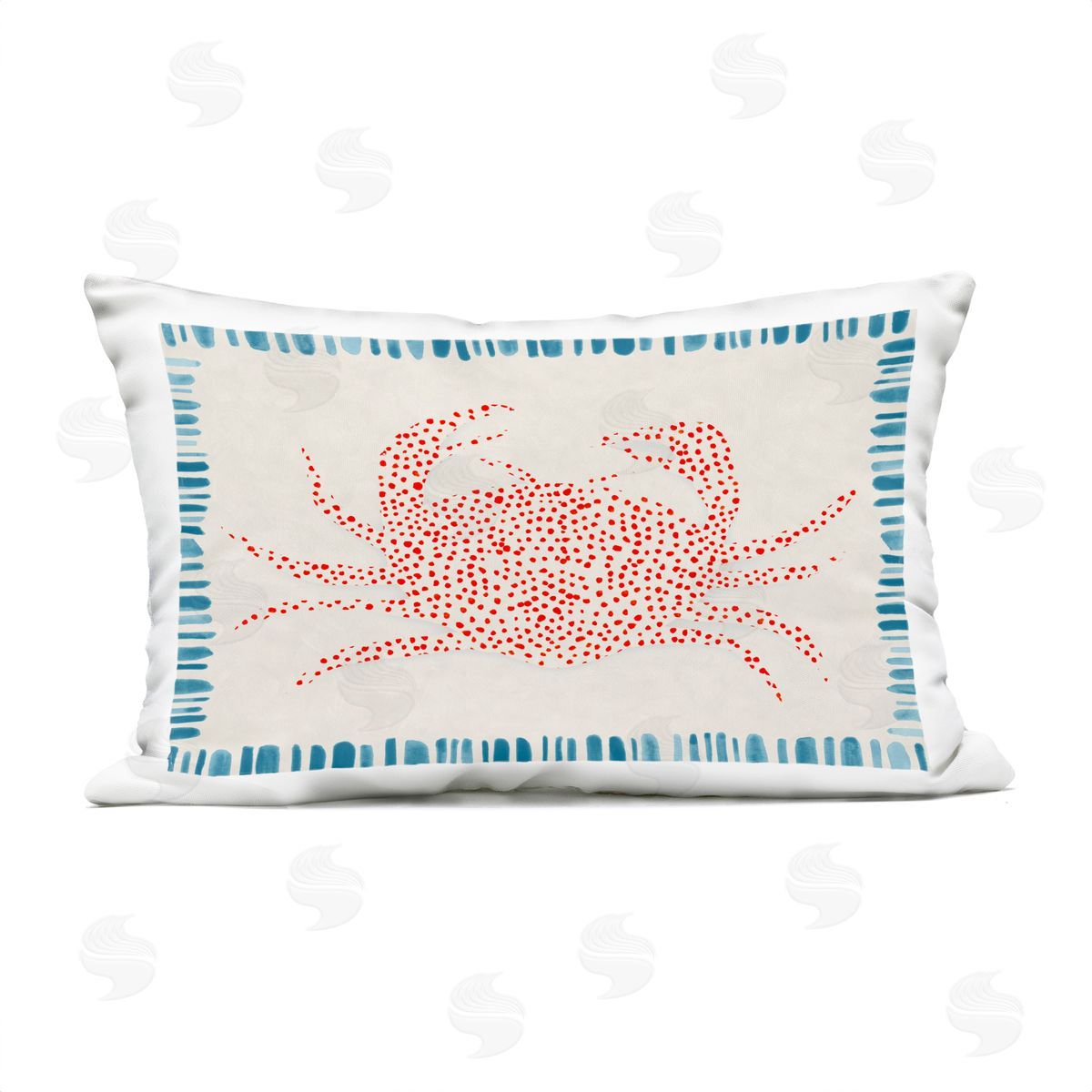 Hannah Dawson Dotted Depths Crab Outdoor Printed Pillow