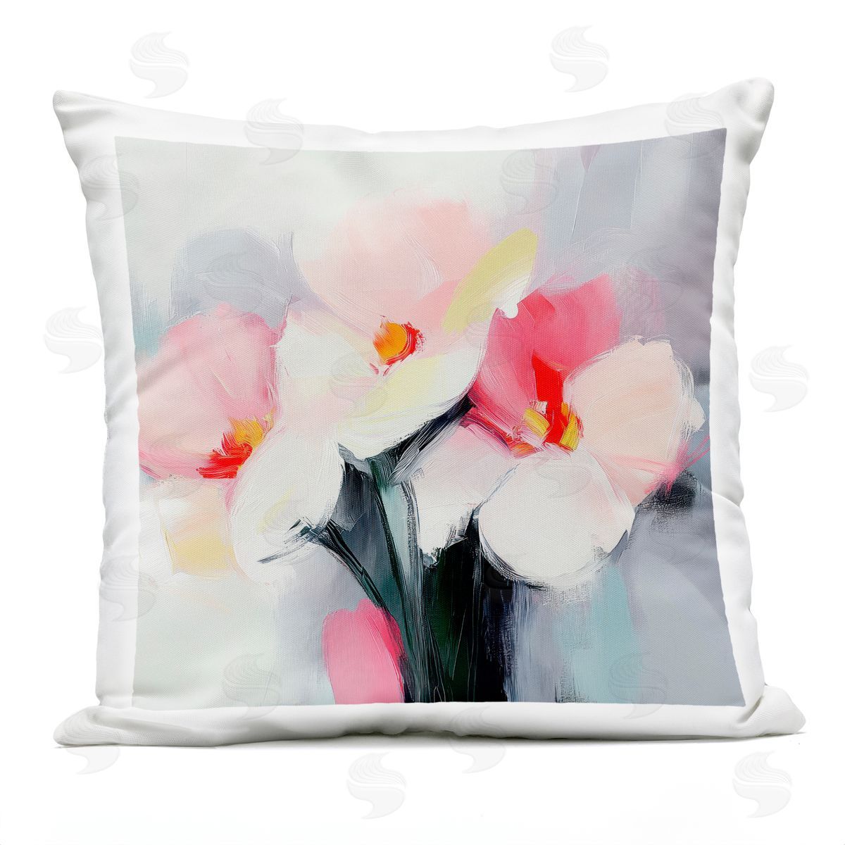Mona Grace Flare Of Emotion Flowers Plush Polyester Art Print Pillow