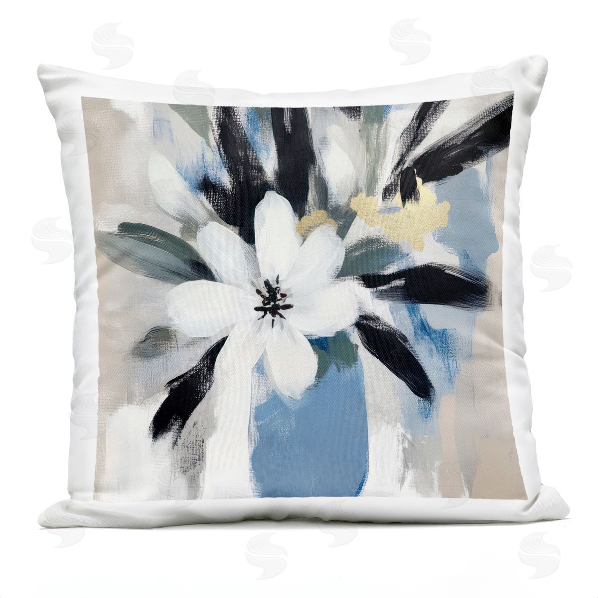 Mona Grace Timeless Modern Flower Bouquet Plush Polyester Art Print Pillow
