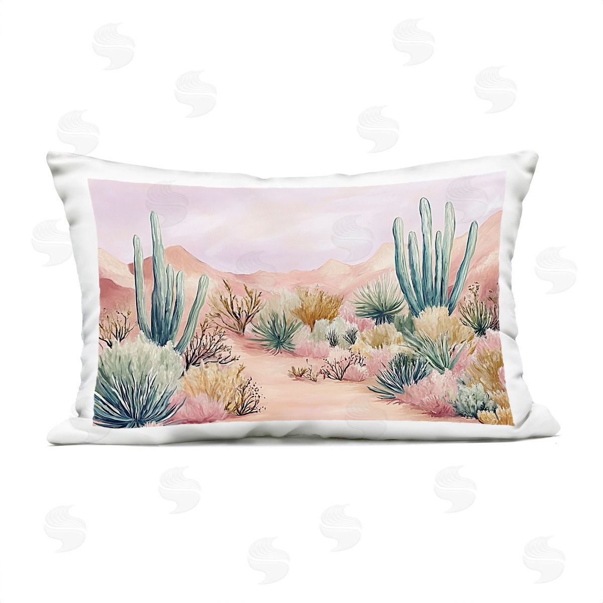 Ramona Murdock Desert Wonderland Vegetation Plush Polyester Art Print Pillow