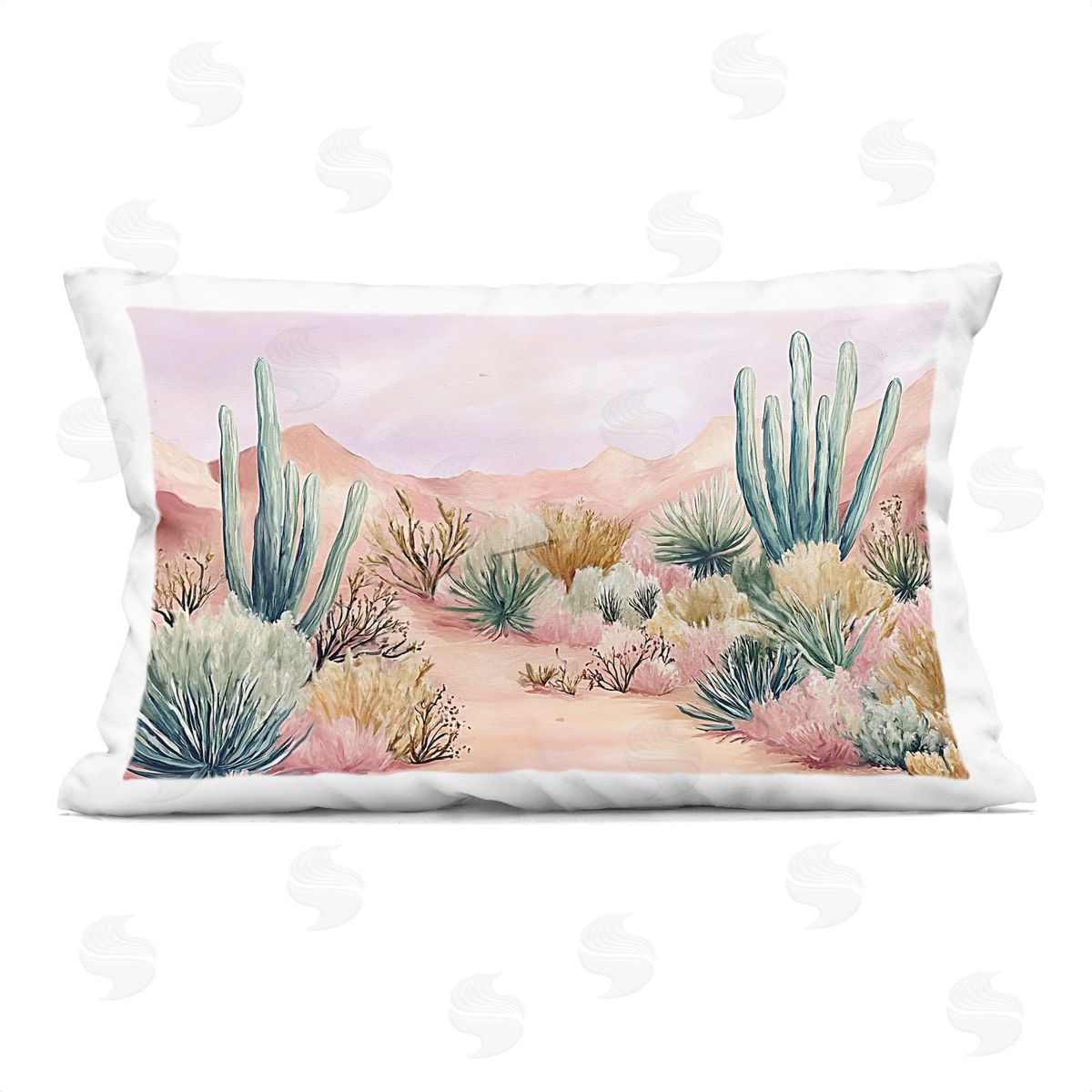 Ramona Murdock Desert Wonderland Vegetation Plush Polyester Art Print Pillow