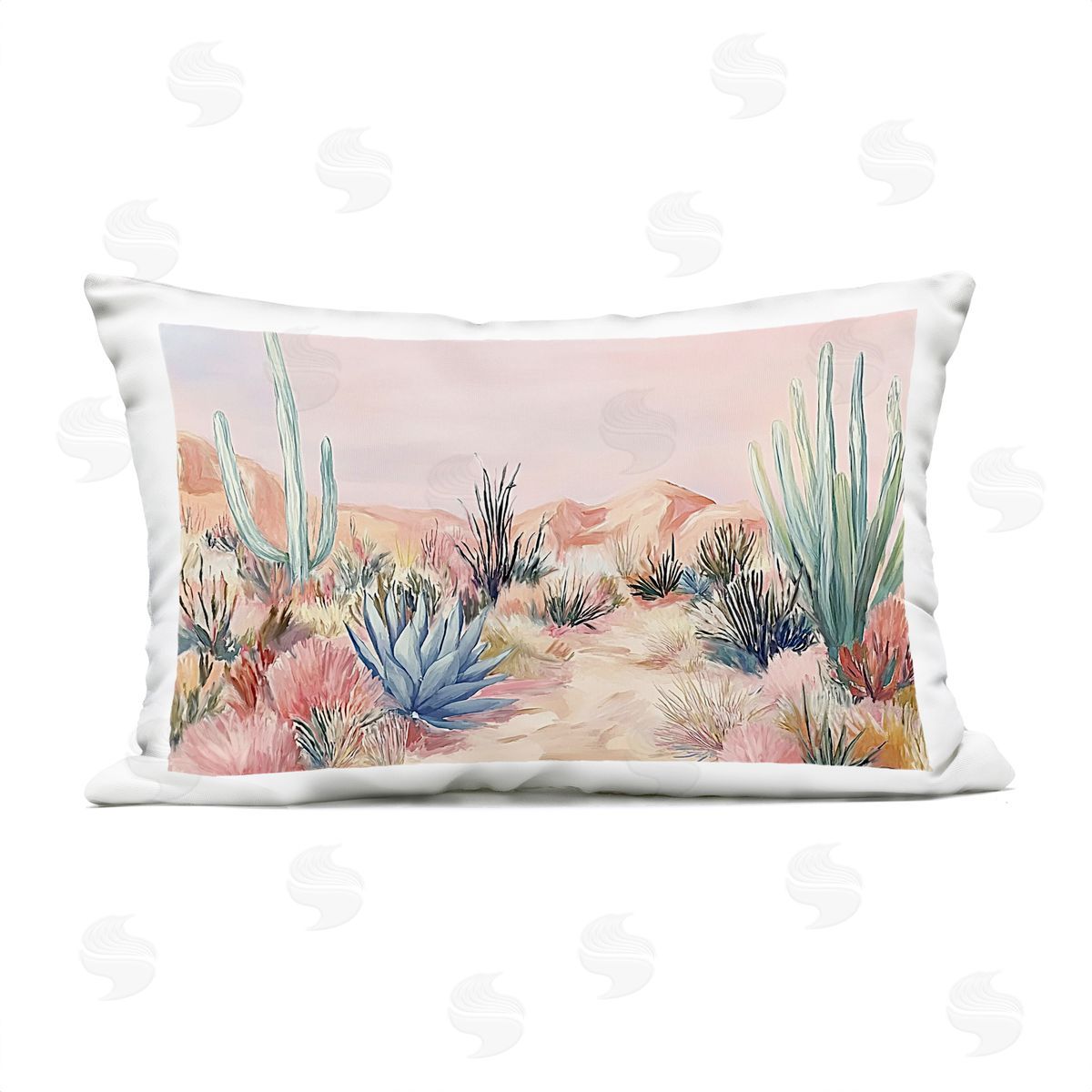 Ramona Murdock Pastel Desert Wonderland Plush Polyester Art Print Pillow