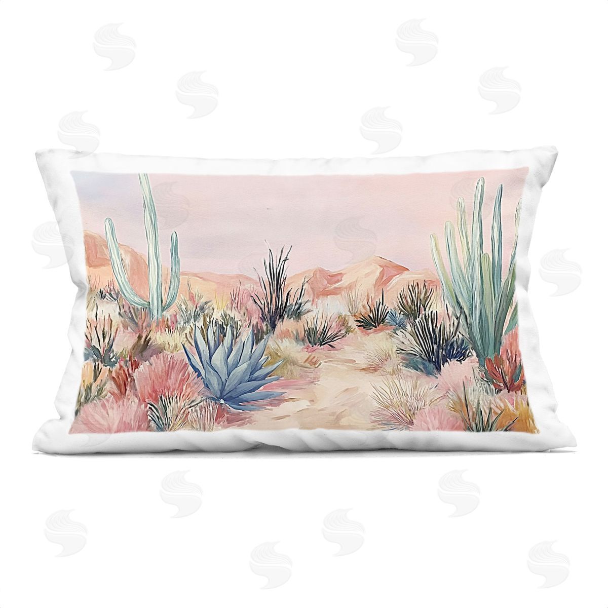 Ramona Murdock Pastel Desert Wonderland Plush Polyester Art Print Pillow