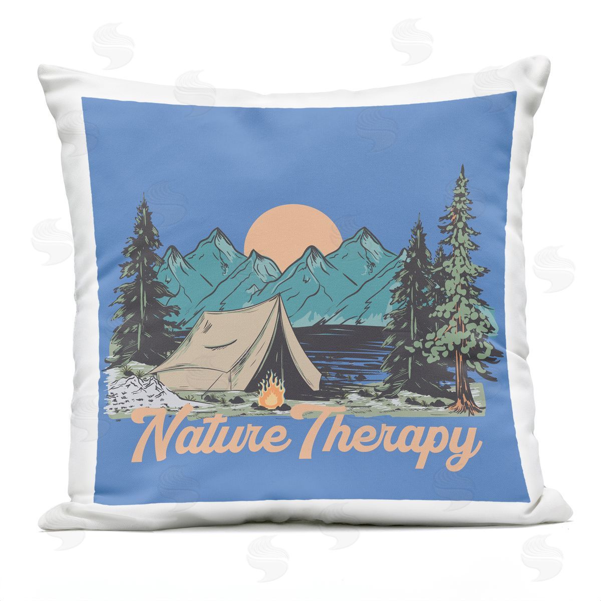Jedco Brands, Inc. Vintage Nature Therapy Camp Plush Polyester Art Print Pillow
