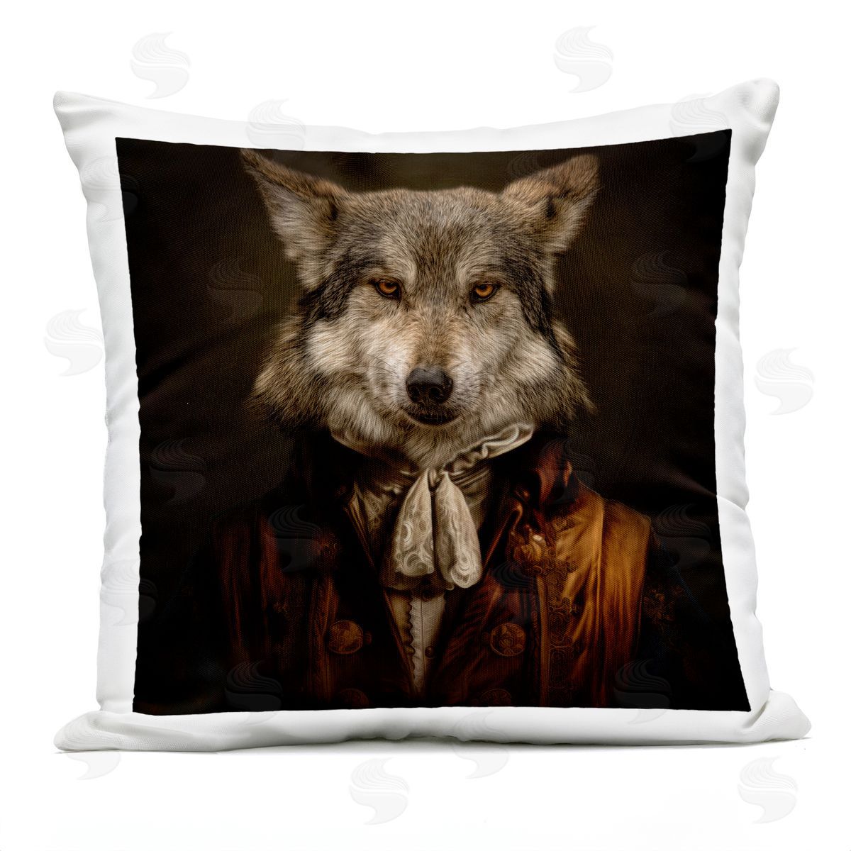 Kelley Parker Wolf Of High Society Plush Polyester Art Print Pillow