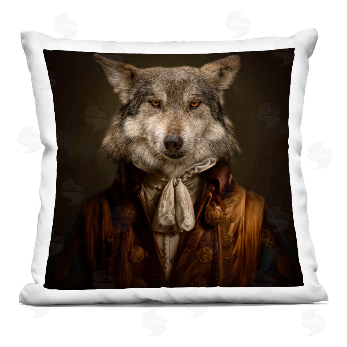 Kelley Parker Wolf Of High Society Plush Polyester Art Print Pillow