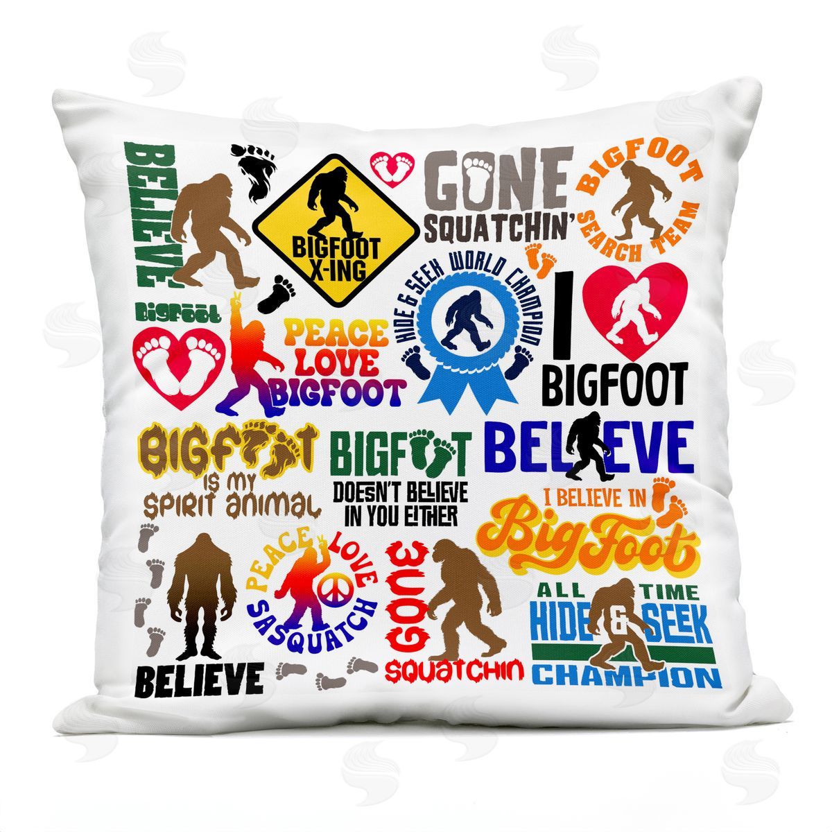 Jim Baldwin Mythical Creature Believe Phrases Plush Polyester Art Print Pillow
