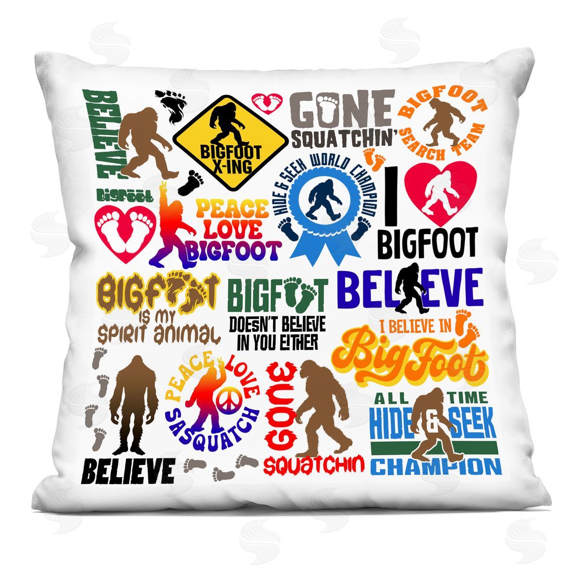 Jim Baldwin Mythical Creature Believe Phrases Plush Polyester Art Print Pillow