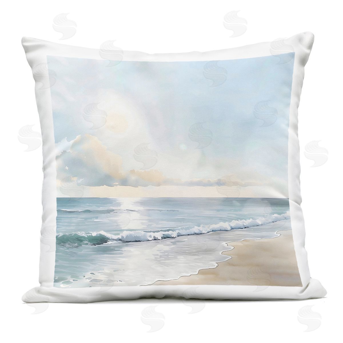 Creative Studio Blue Seascape Overhead Cloud Outdoor Printed Pillow
