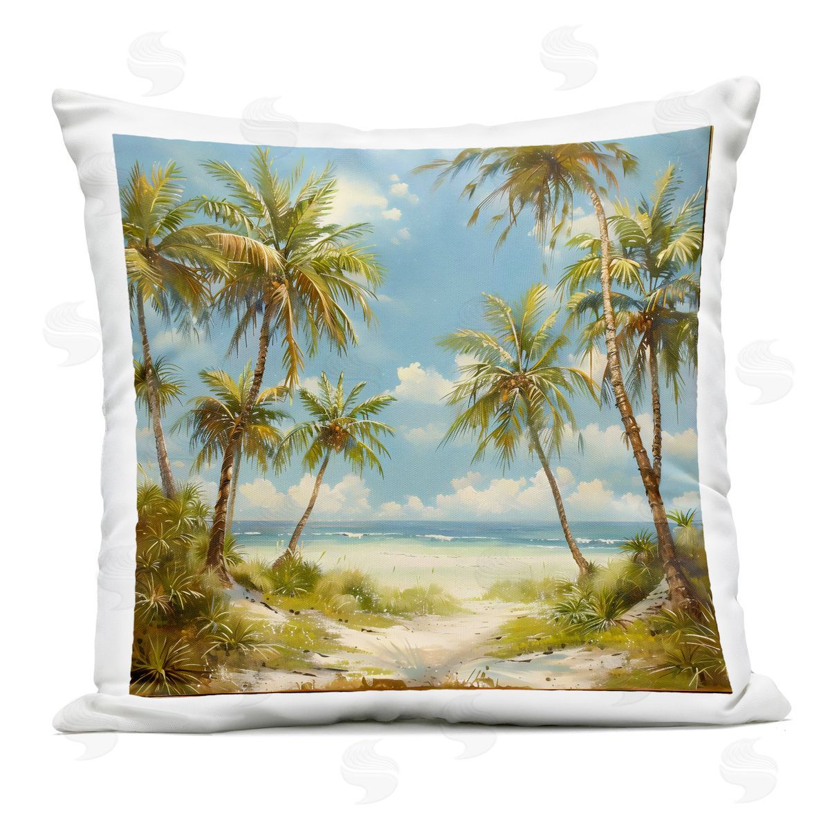 Creative Studio Bright Palms Tropical Paradise Outdoor Printed Pillow