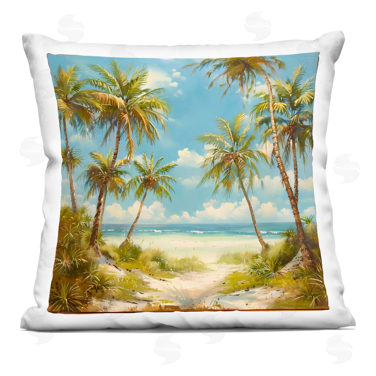 Creative Studio Bright Palms Tropical Paradise Indoor Printed Pillow Art