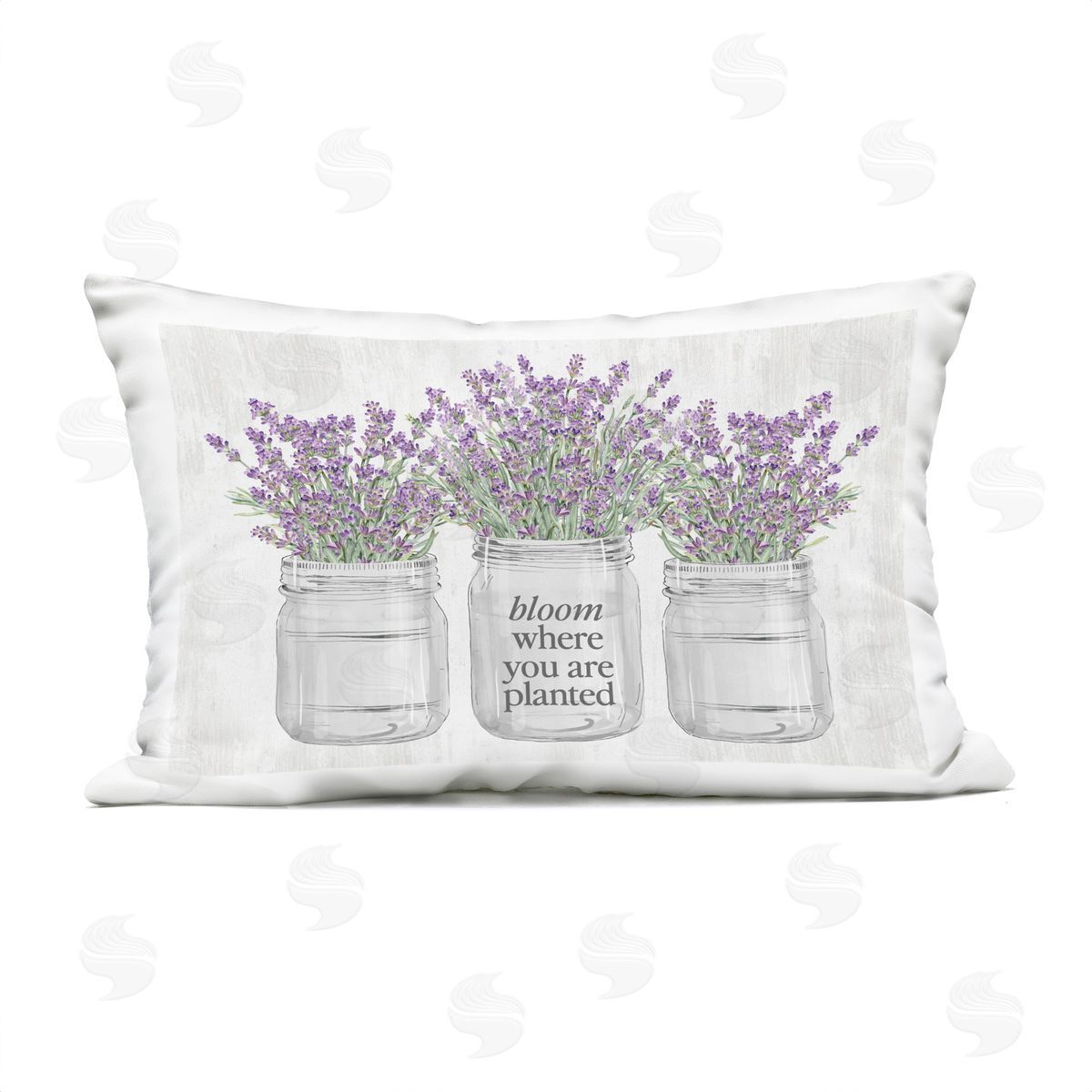 Lettered and Lined Where You're Planted Rustic Outdoor Printed Pillow