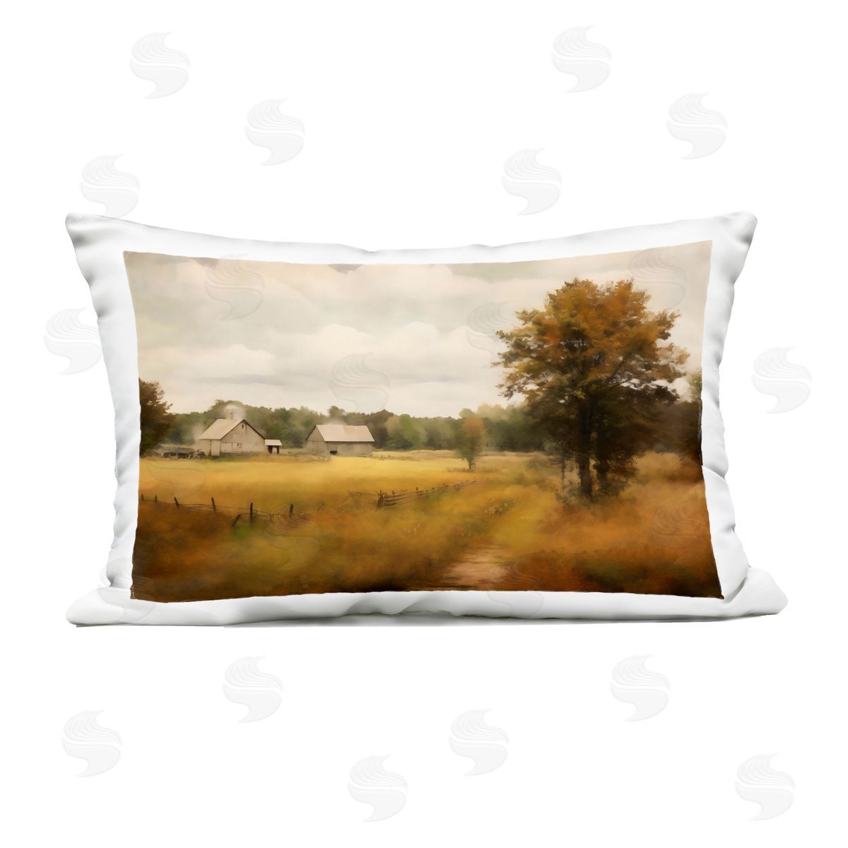 Creative Studio Old Country Rural Blur Outdoor Printed Pillow