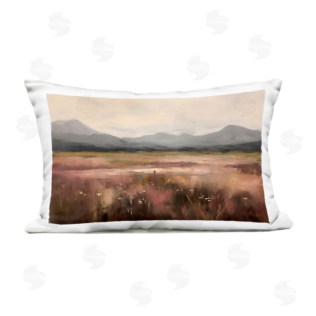 Creative Studio Flower Field Mountain Outdoor Printed Pillow