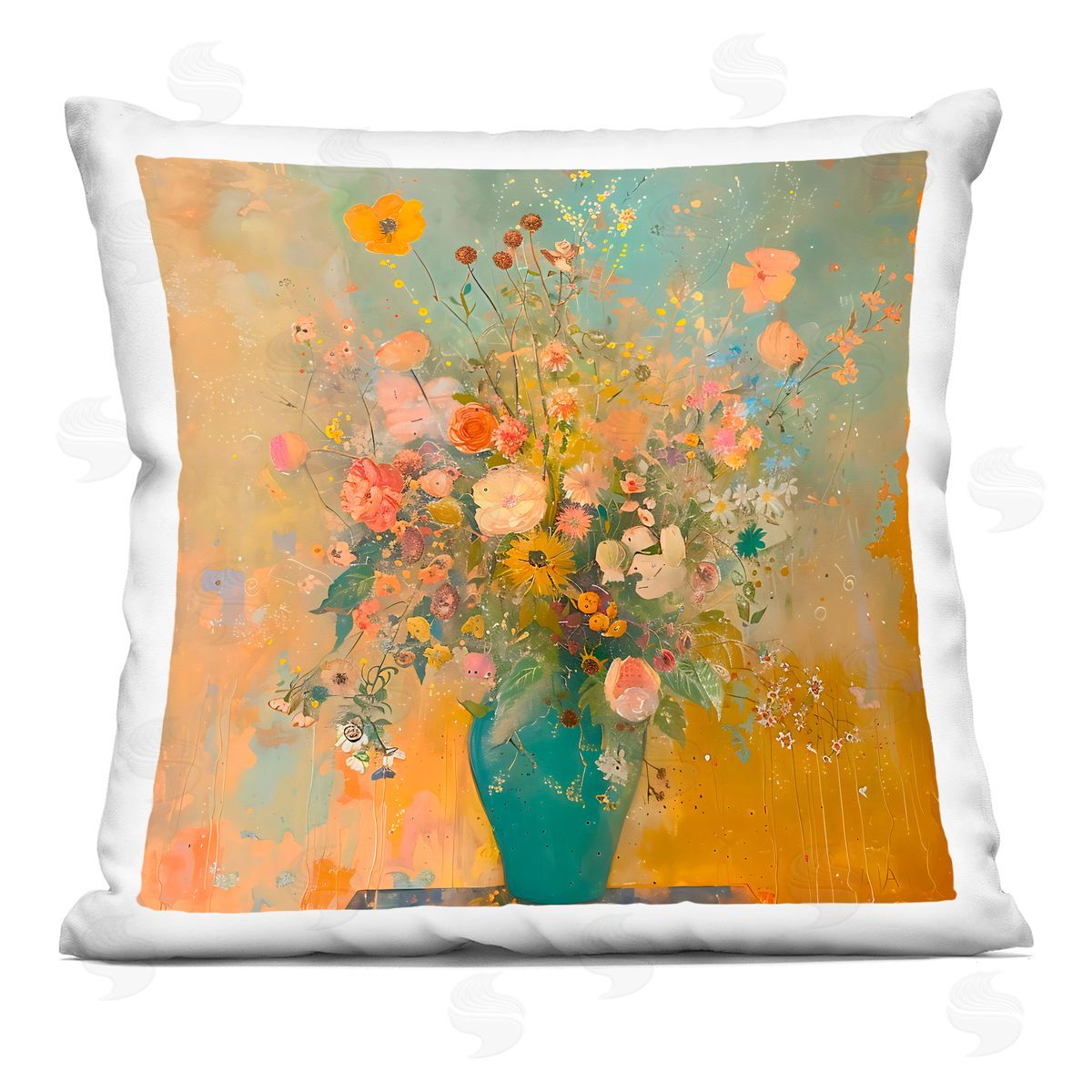 Creative Studio Vintage Colorful Bouquet Indoor Printed Pillow