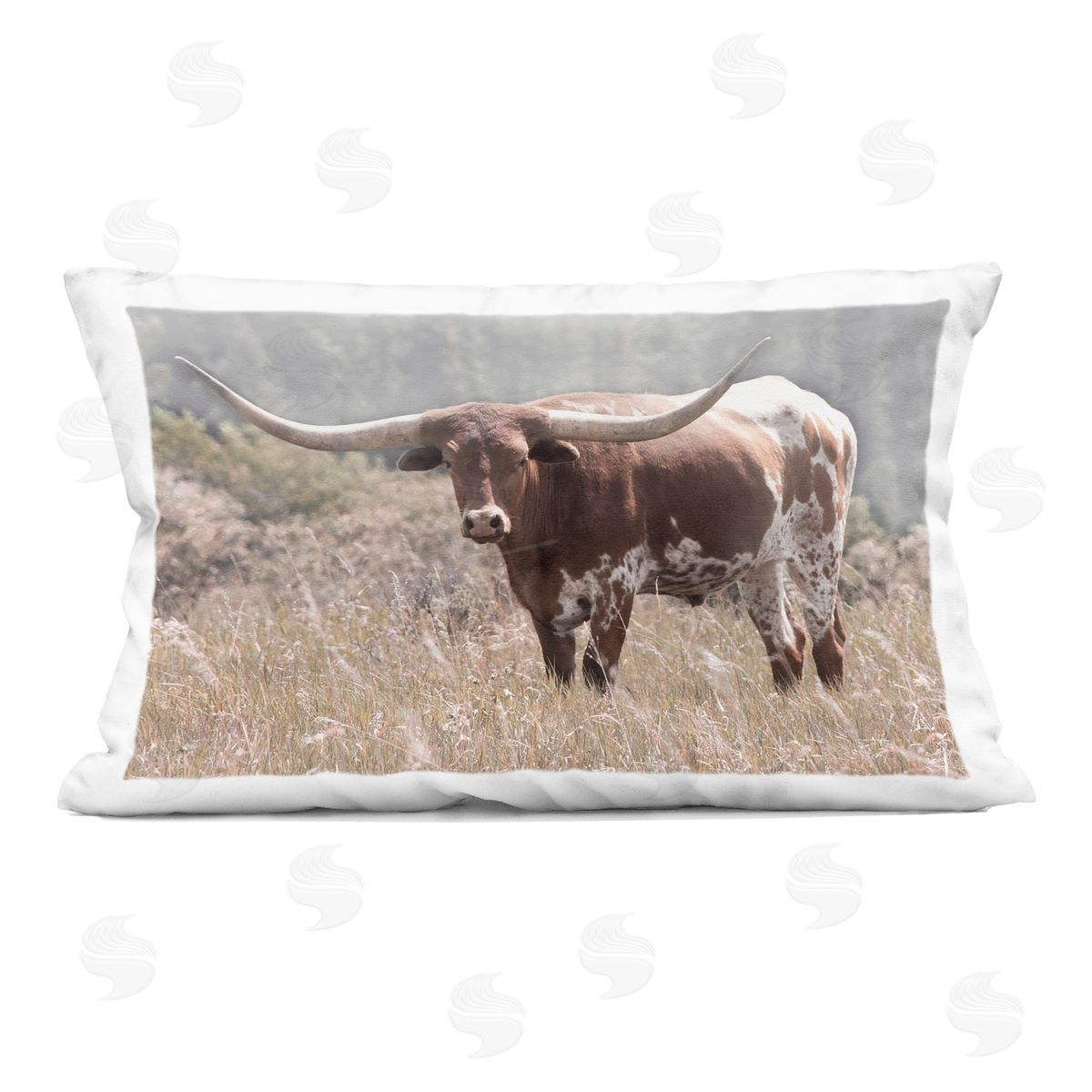 Carol Robinson Texas Longhorn Photograph Indoor Printed Pillow