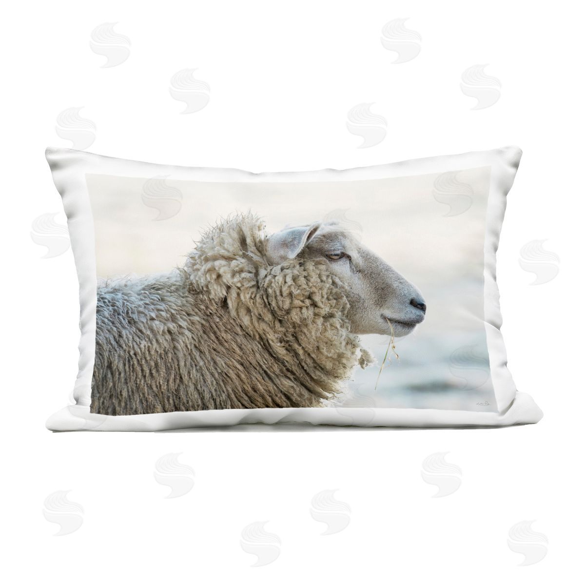 Martin Podt Deep Thoughts Sheep Portrait Outdoor Printed Throw Pillow