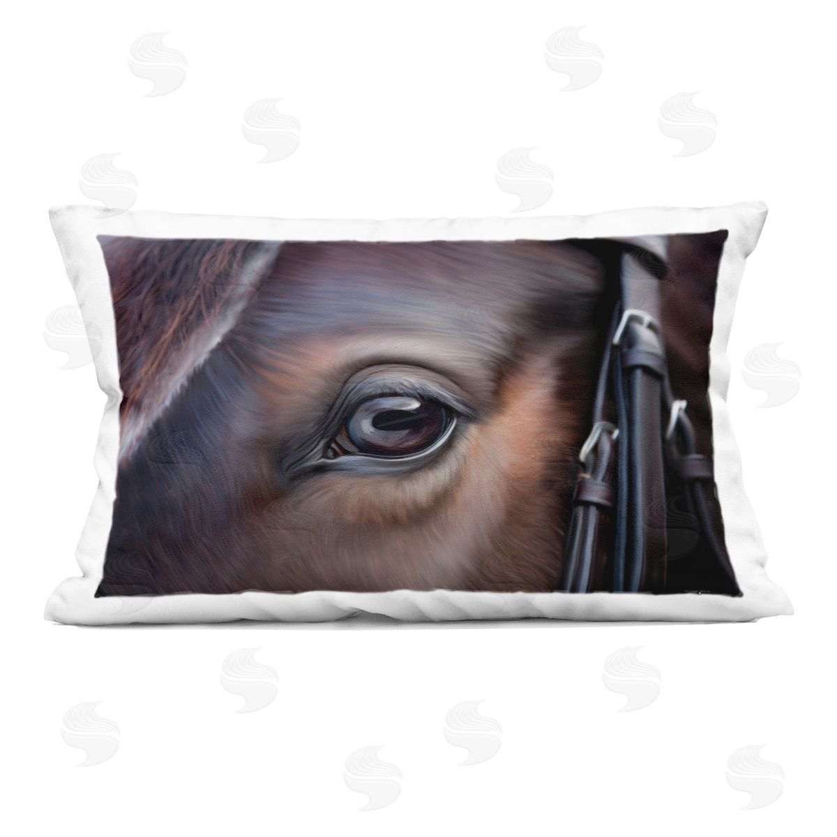 Seven Trees Design Equine Gaze Close Up Indoor Printed Throw Pillow