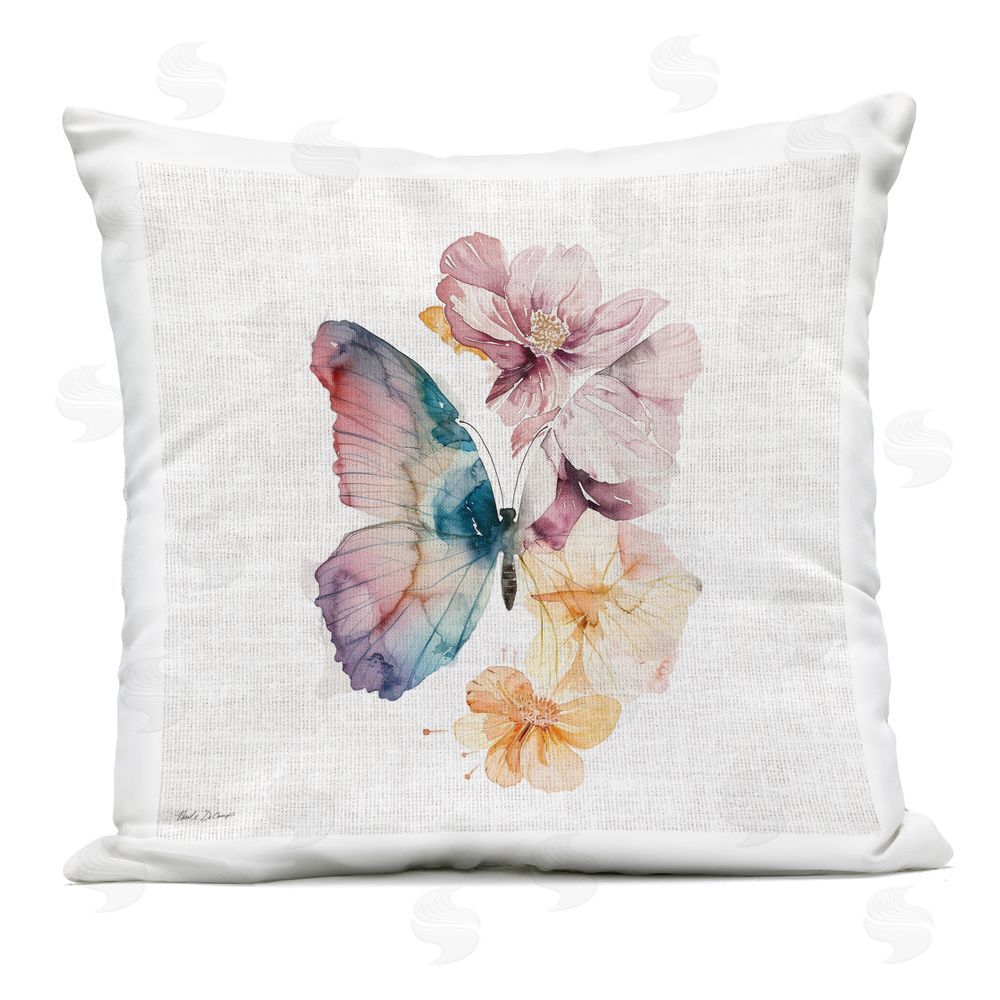 Nicole DeCamp Emerging Beauty Butterfly Outdoor Printed Throw Pillow