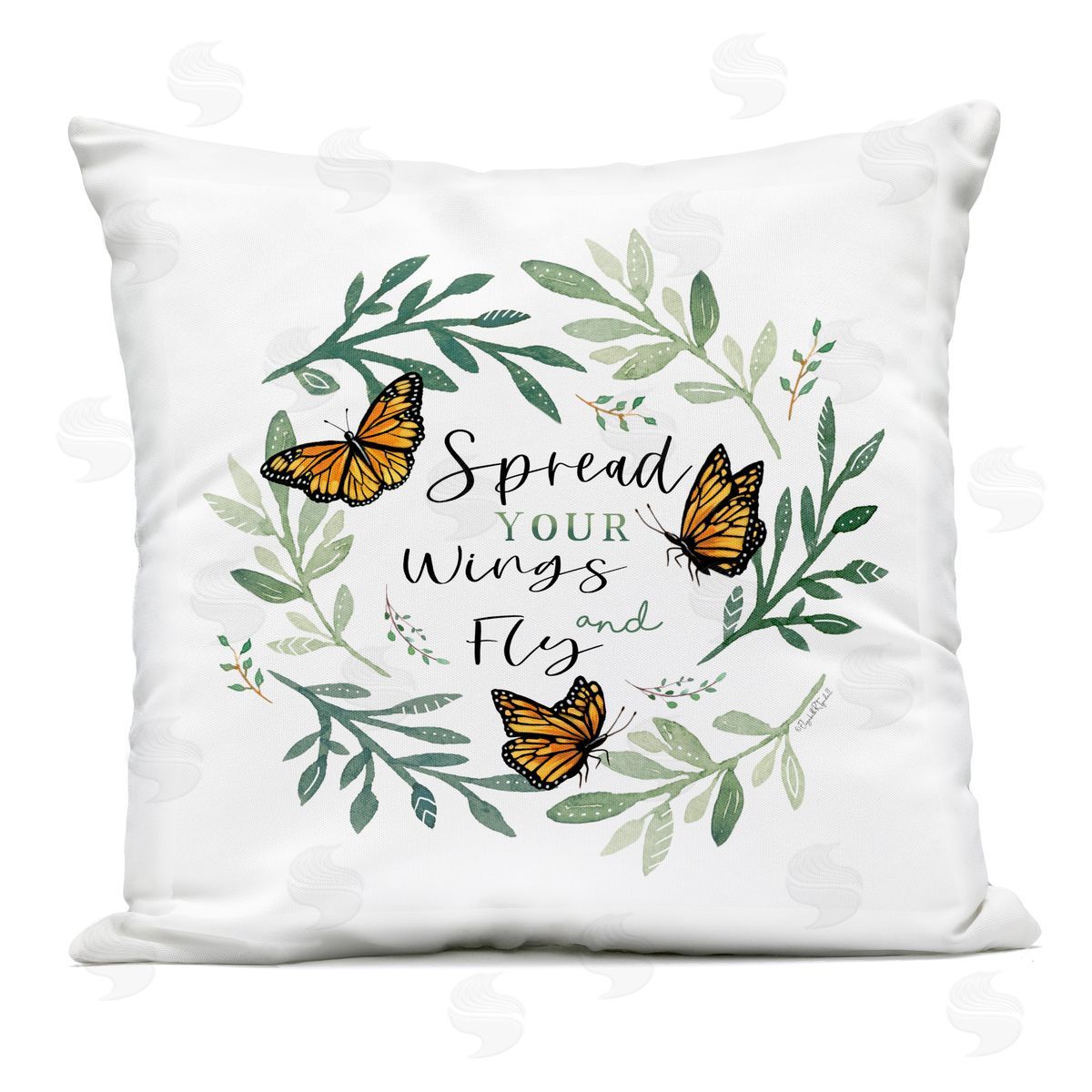 Elizabeth Tyndall Spread Your Wings Butterflies Outdoor Printed Throw Pillow