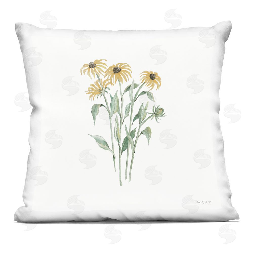 Cindy Jacobs Black-Eyed Susan Botanical Indoor Printed Throw Pillow