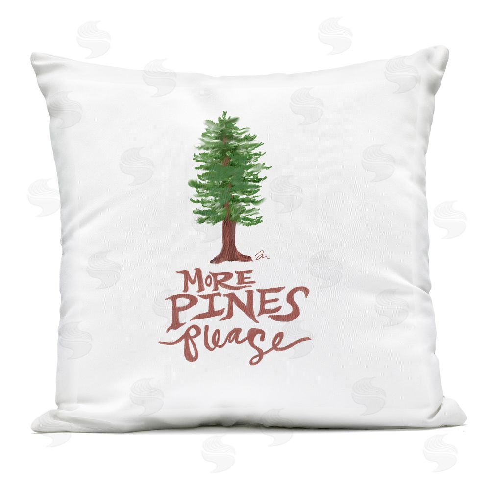 Jessica Mingo More Pines Please Illustration Outdoor Printed Throw Pillow